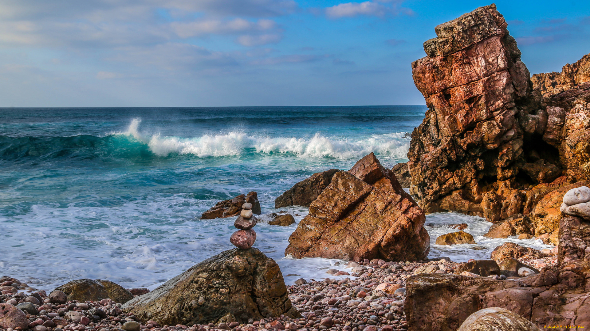 природа, побережье, простор