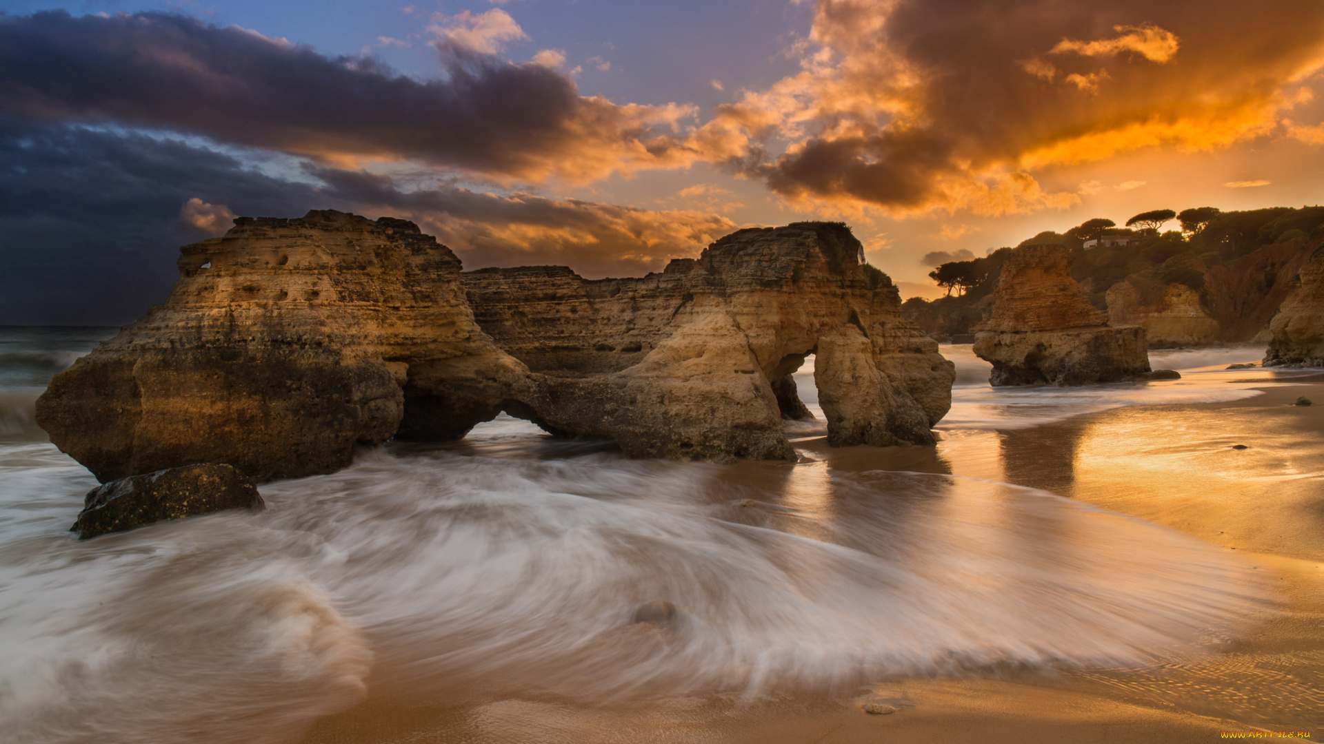 природа, побережье, простор