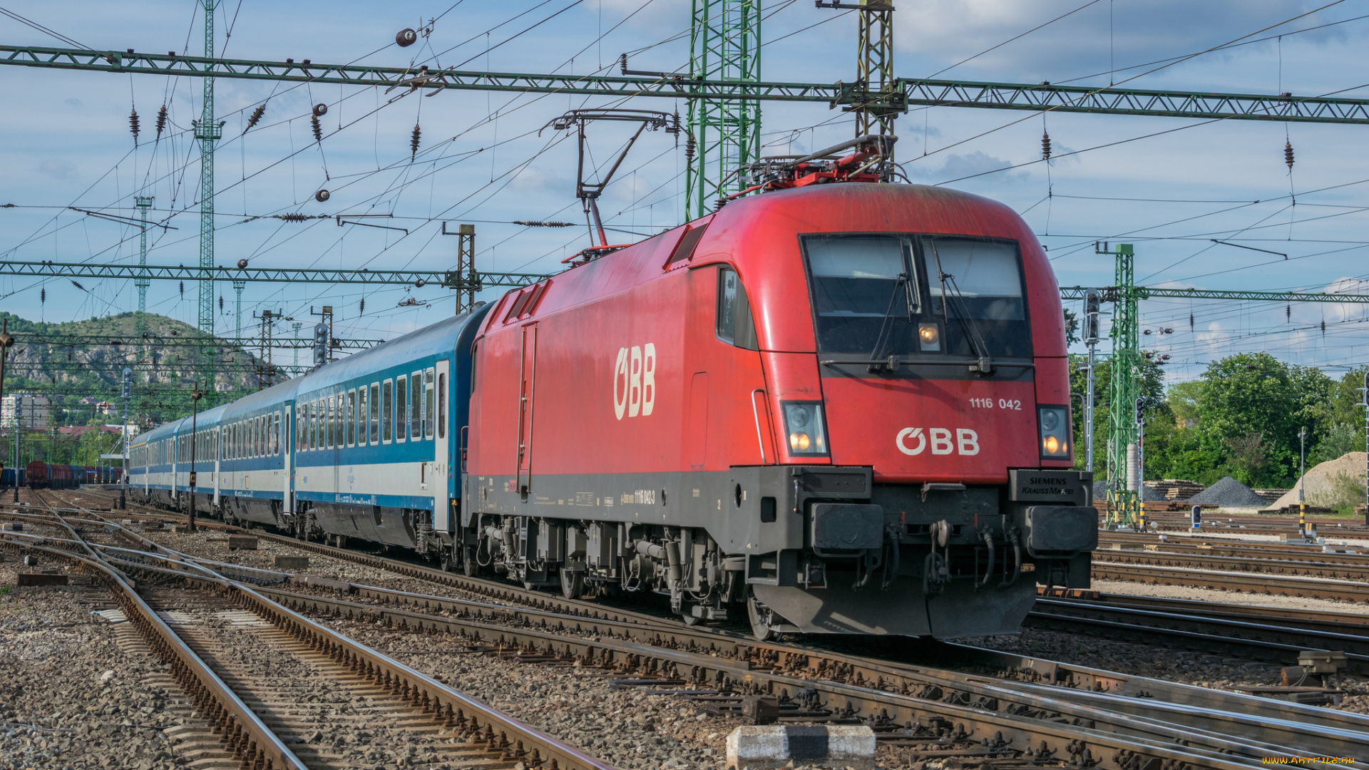 техника, электровозы, локомотив, состав