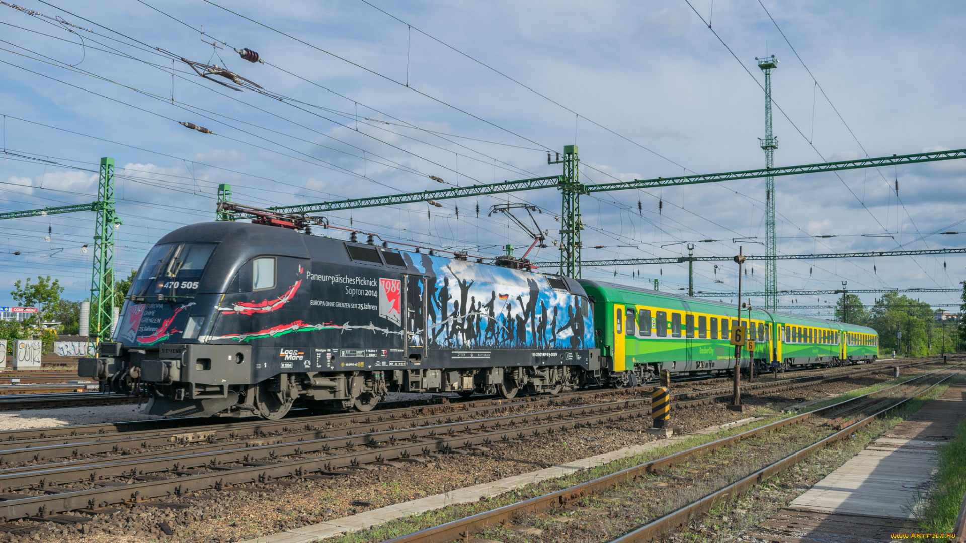 техника, электровозы, локомотив, состав