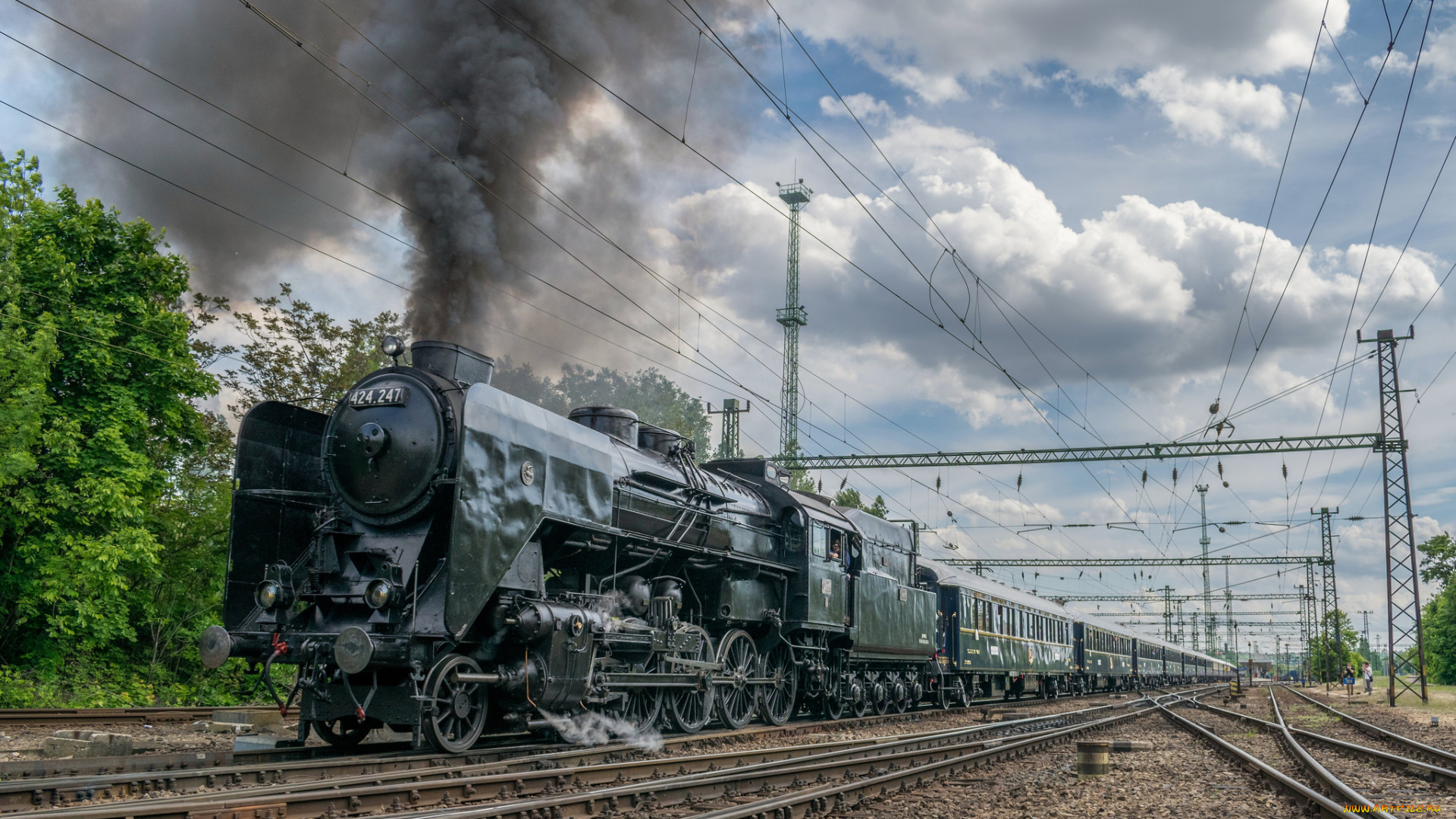 техника, паровозы, паровоз, рельсы