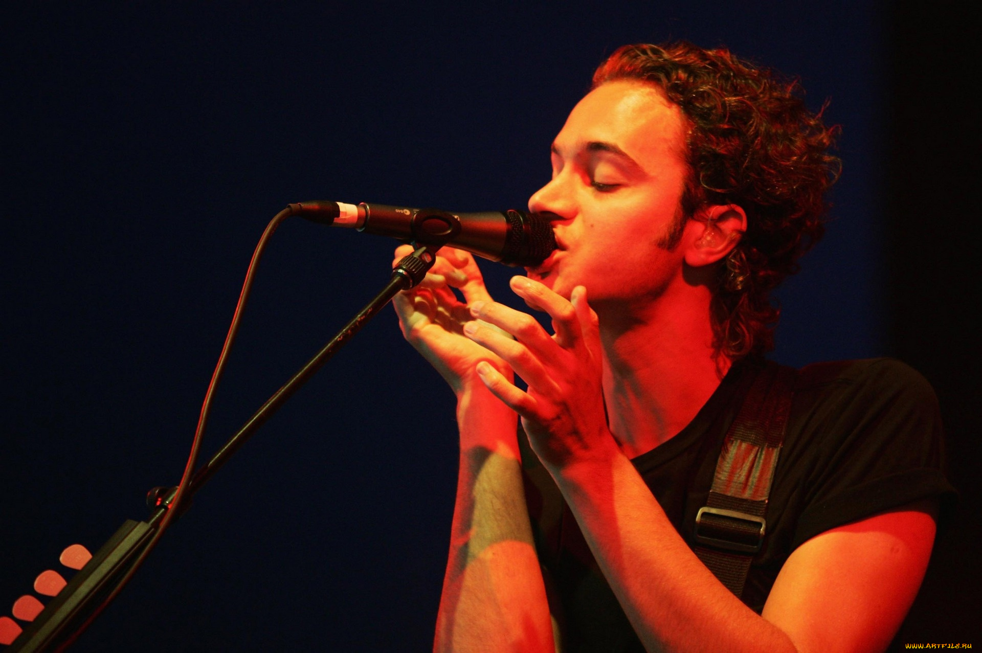 музыка, -, другое, микрофон, певец