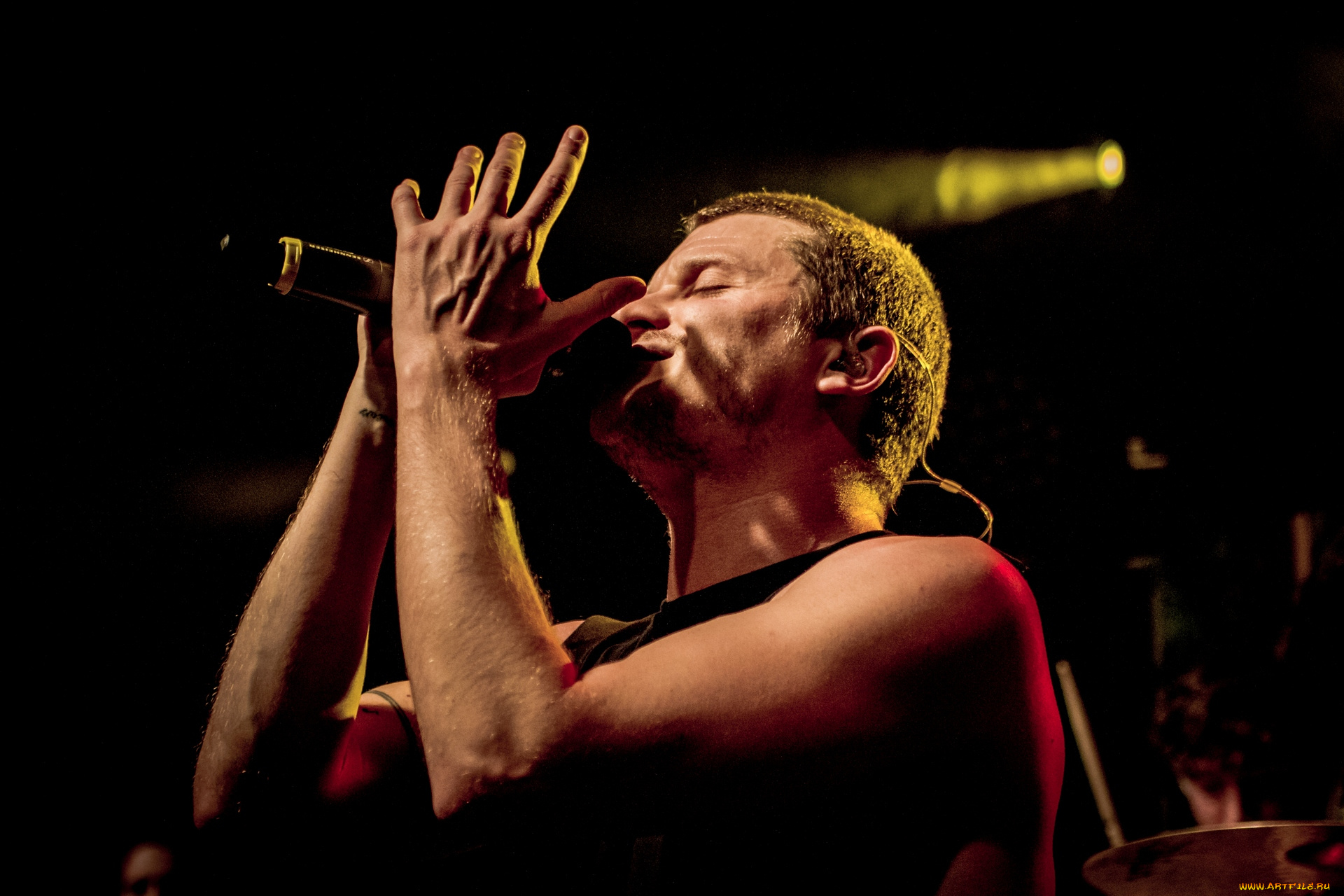 музыка, -, другое, микрофон, певец, мужчина