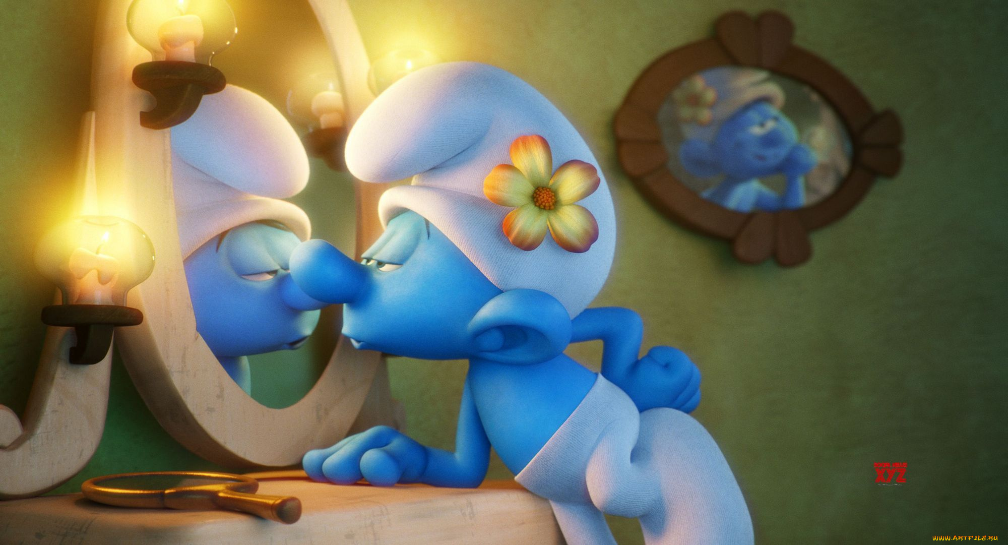 мультфильмы, smurfs, , the, lost, village, кадр, смурфы, персонажи, роль, мультфильм, 3