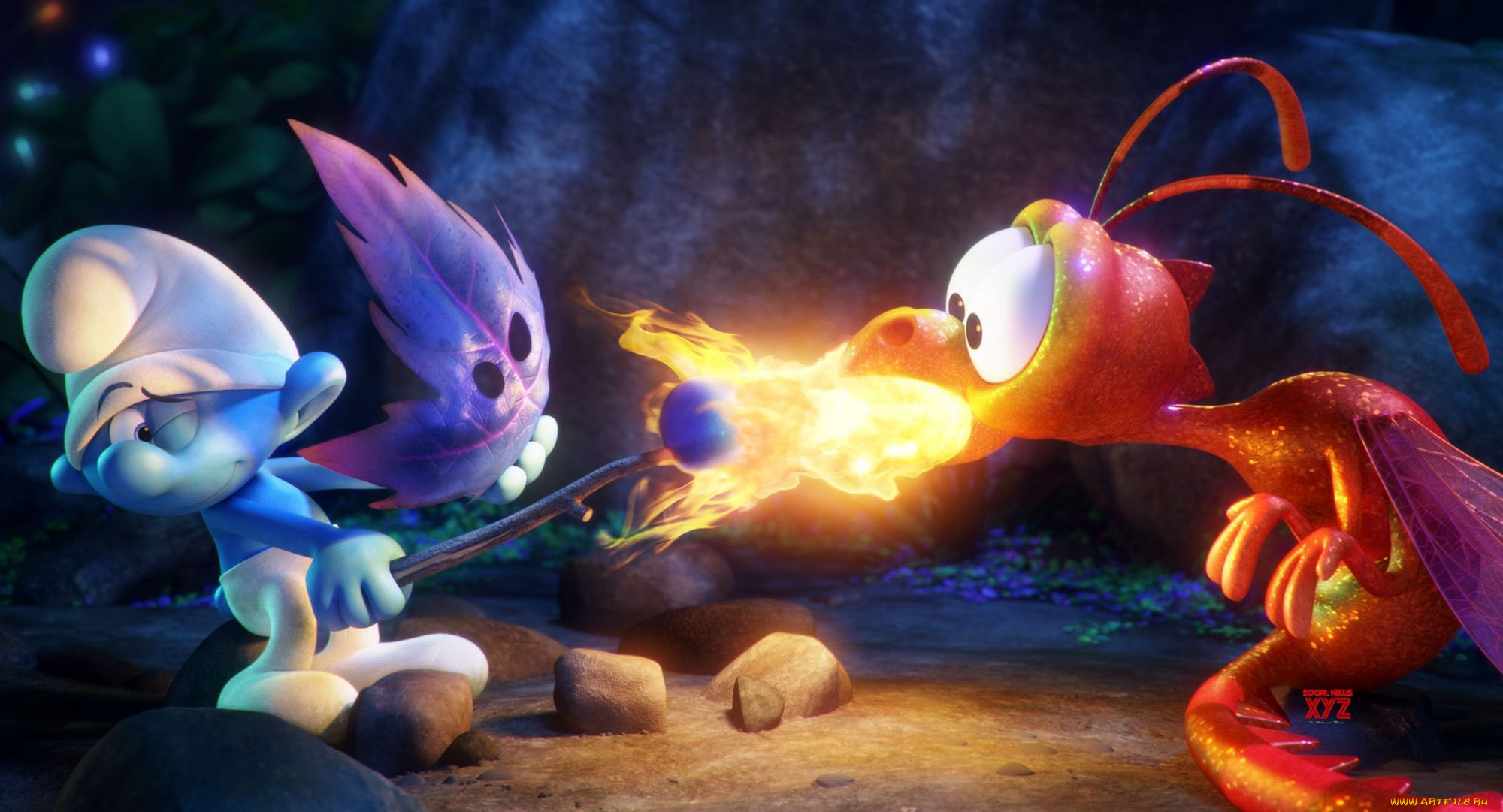 мультфильмы, smurfs, , the, lost, village, мультфильм, смурфы, 3, персонажи, роль, кадр