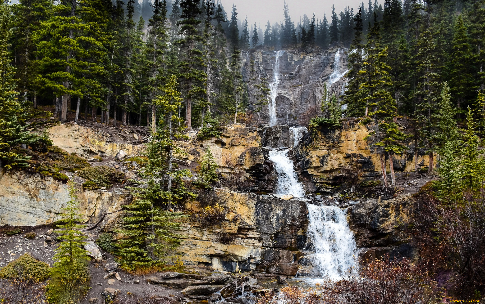 природа, водопады, простор