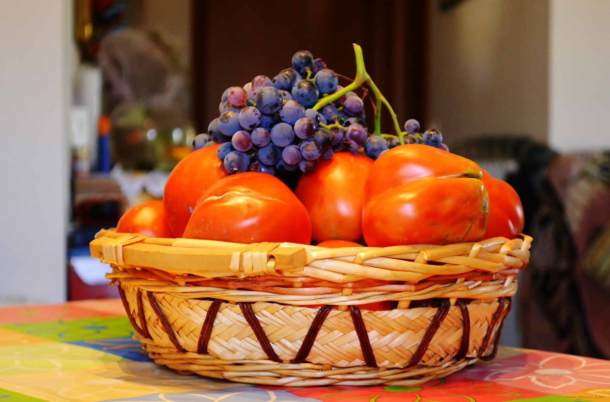 еда, фрукты, и, овощи, вместе, снедь