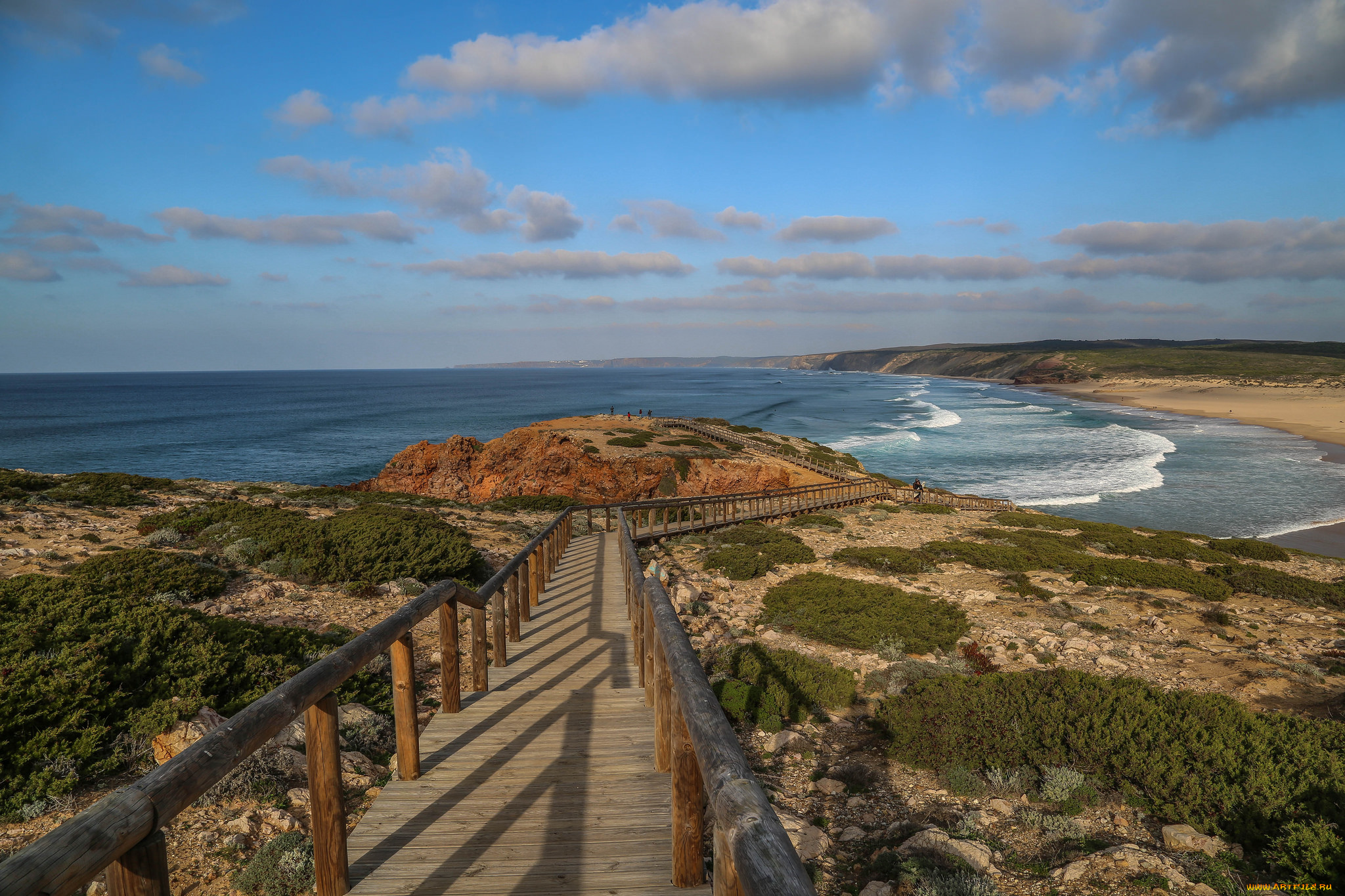 природа, побережье, простор