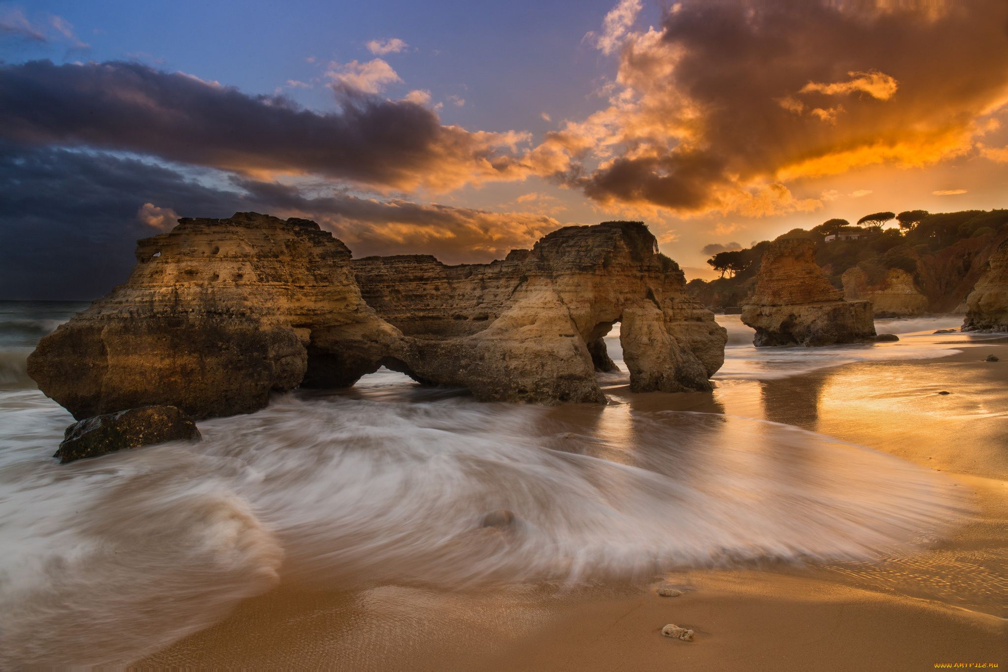 природа, побережье, простор