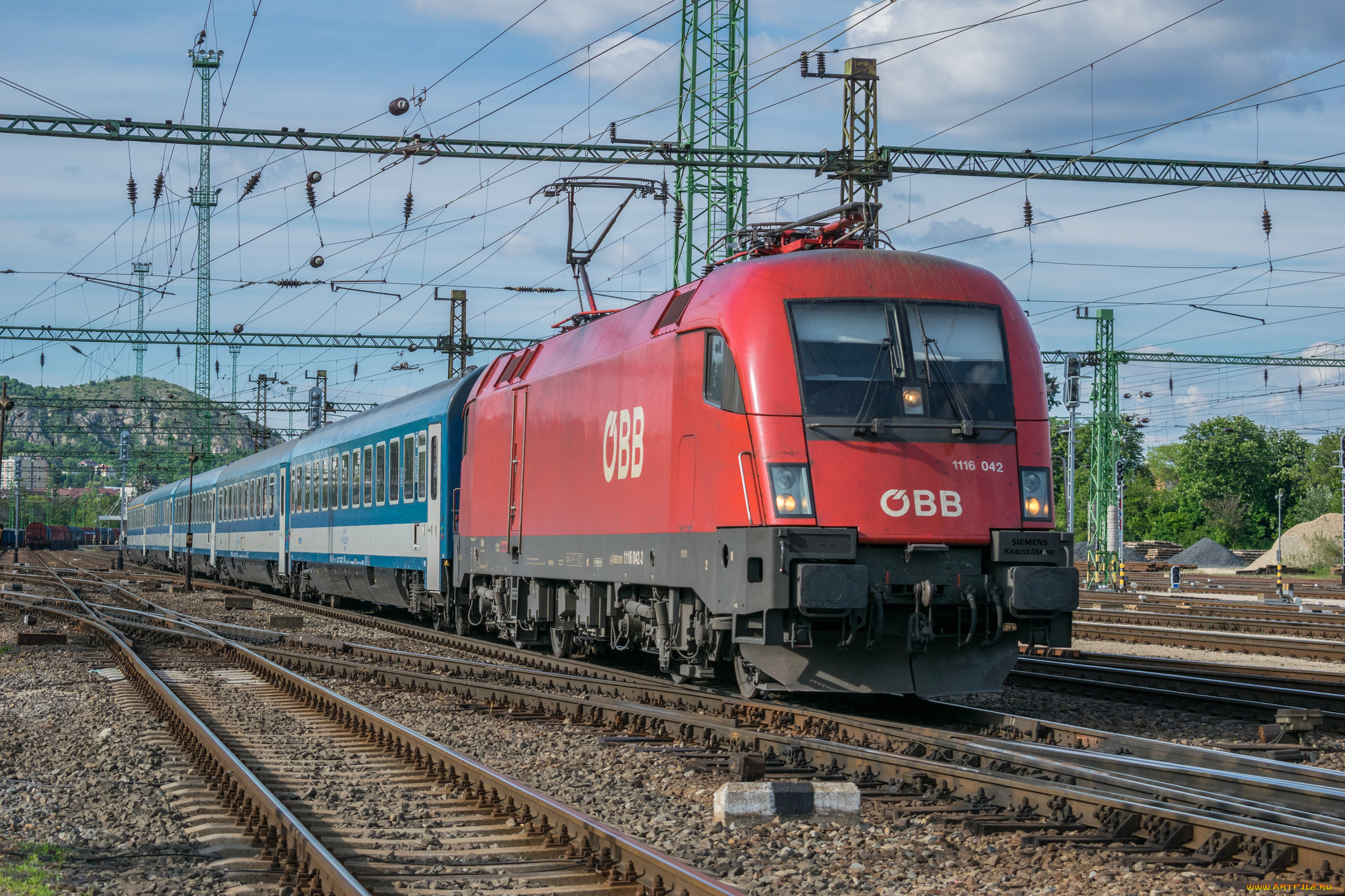 техника, электровозы, локомотив, состав