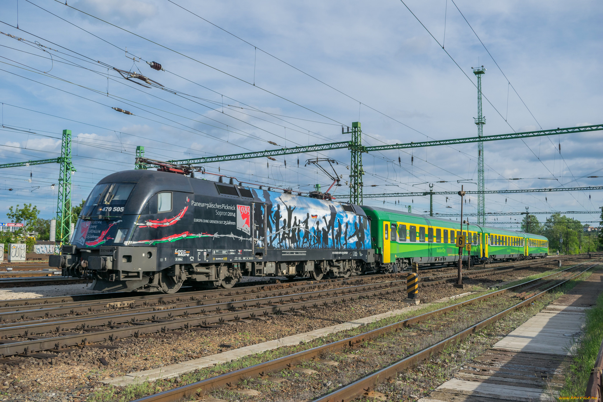 техника, электровозы, локомотив, состав