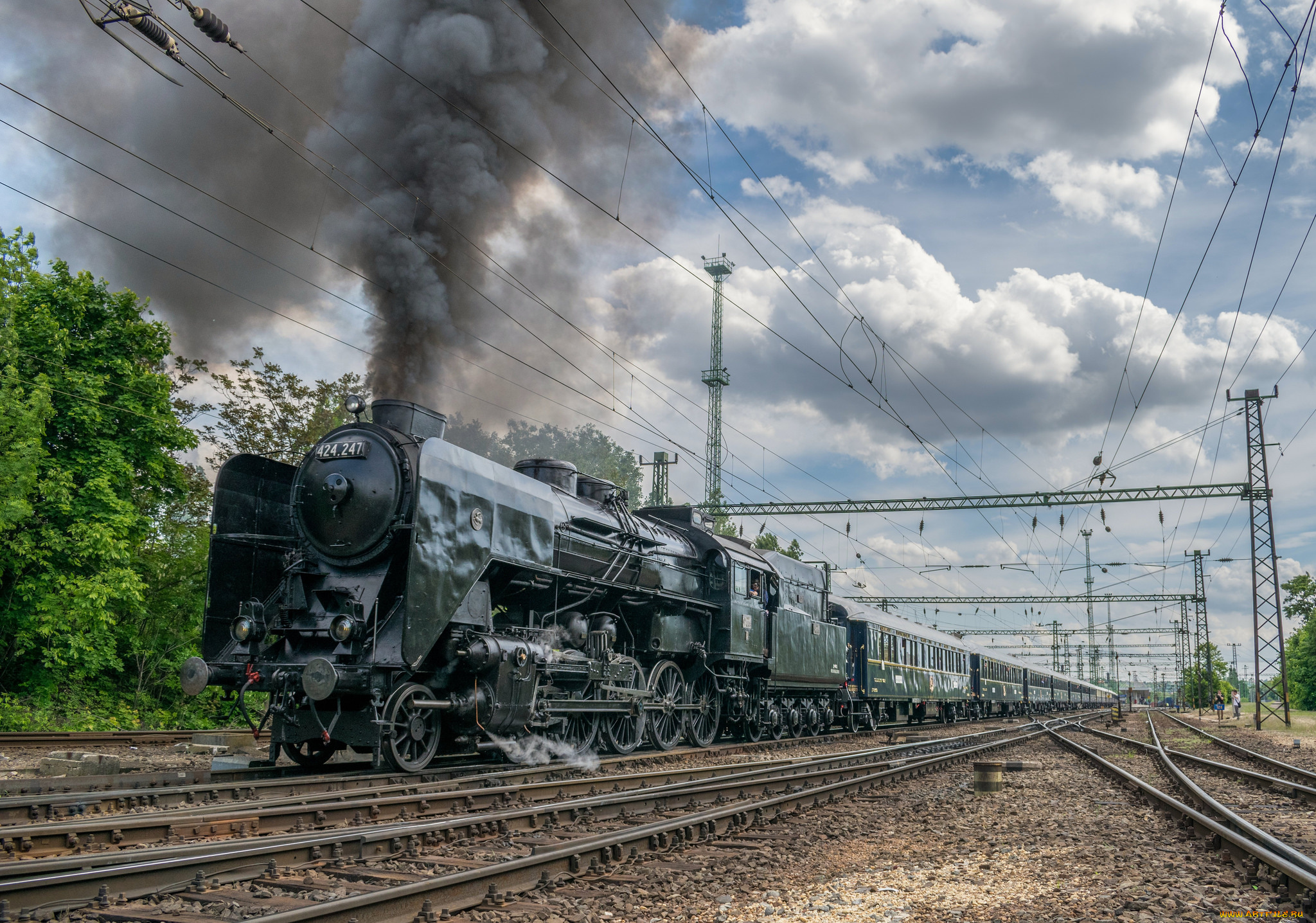 техника, паровозы, паровоз, рельсы