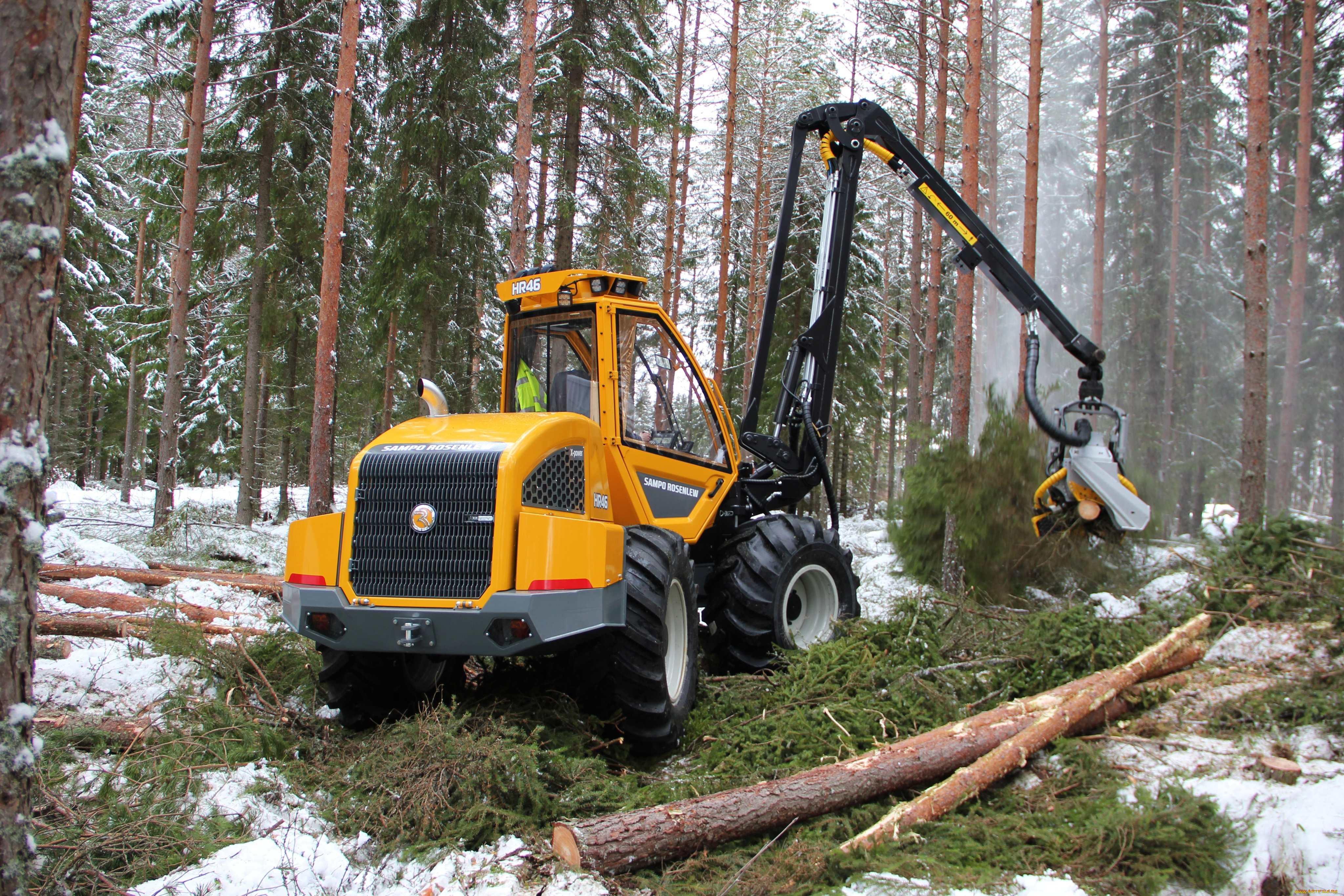 техника, лесоповалочная, техника, sampo