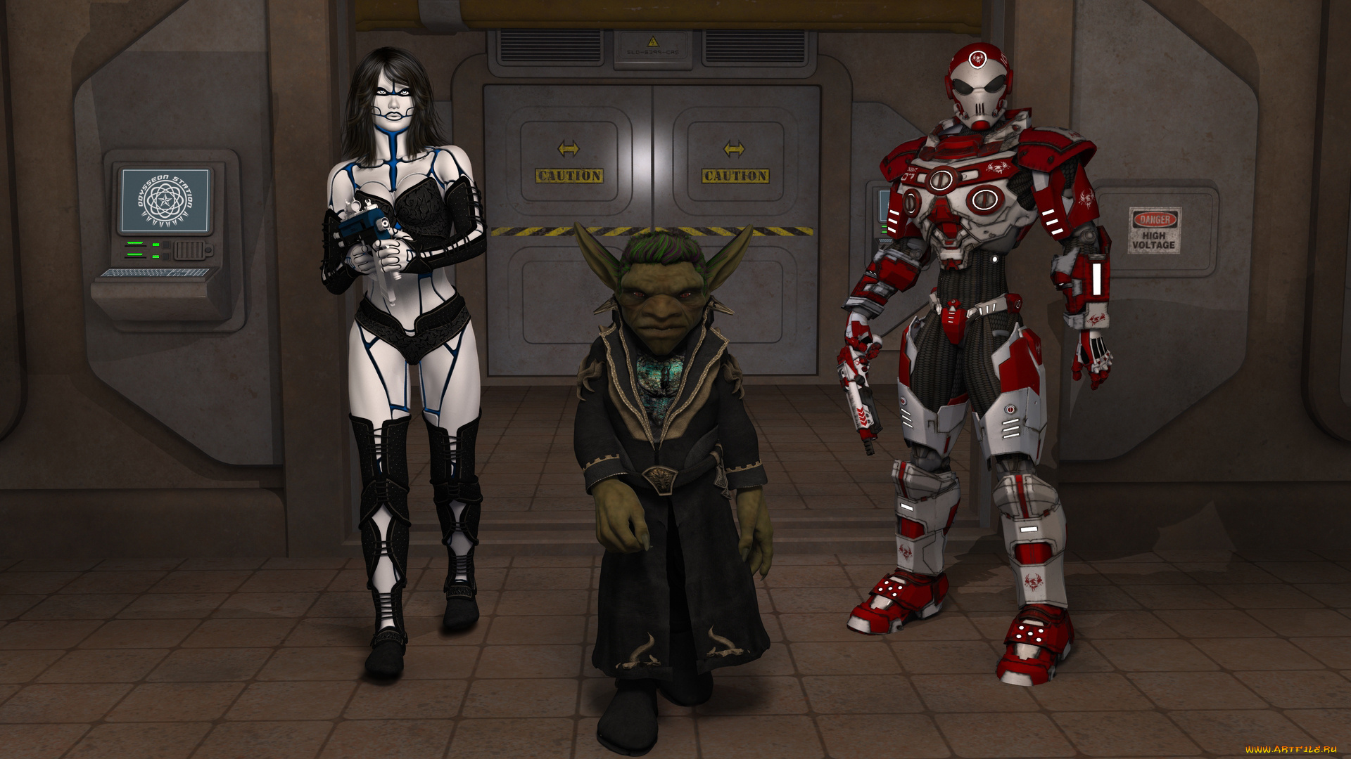 3д, графика, фантазия, , fantasy, девушка, фон, взгляд