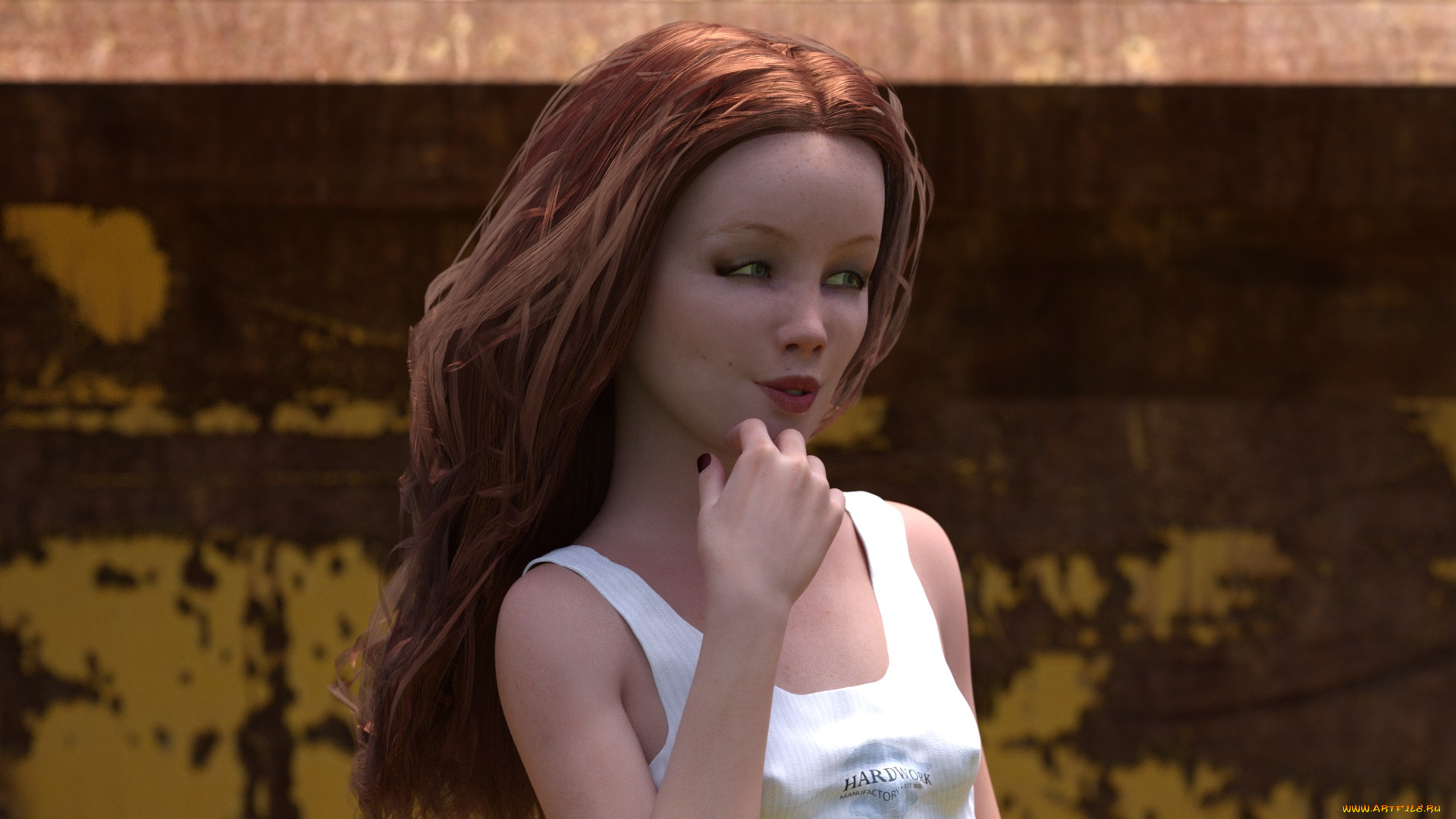 3д, графика, люди, , people, девушка, взгляд, фон