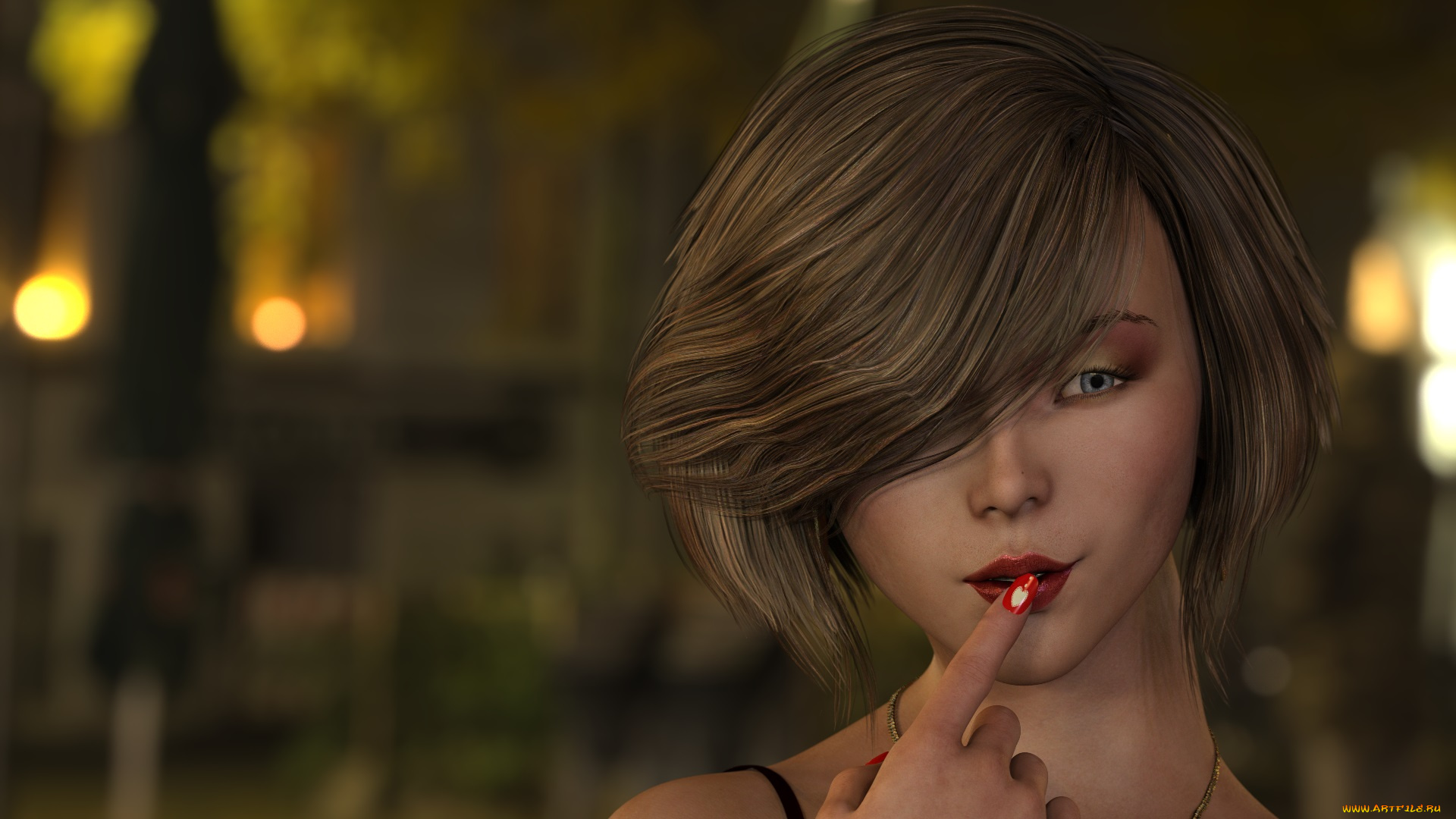 3д, графика, портрет, , portraits, фон, взгляд, девушка