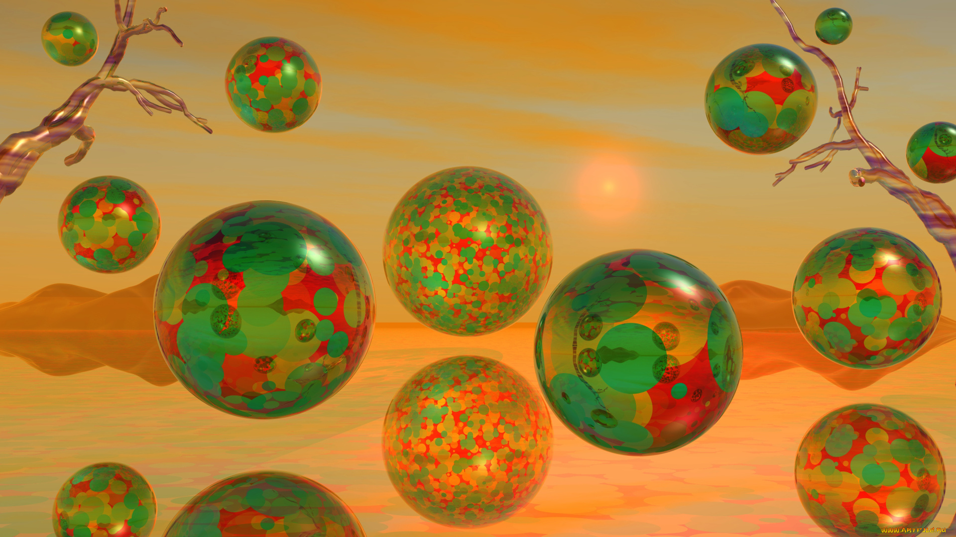 3д, графика, шары, , balls, фон, шары