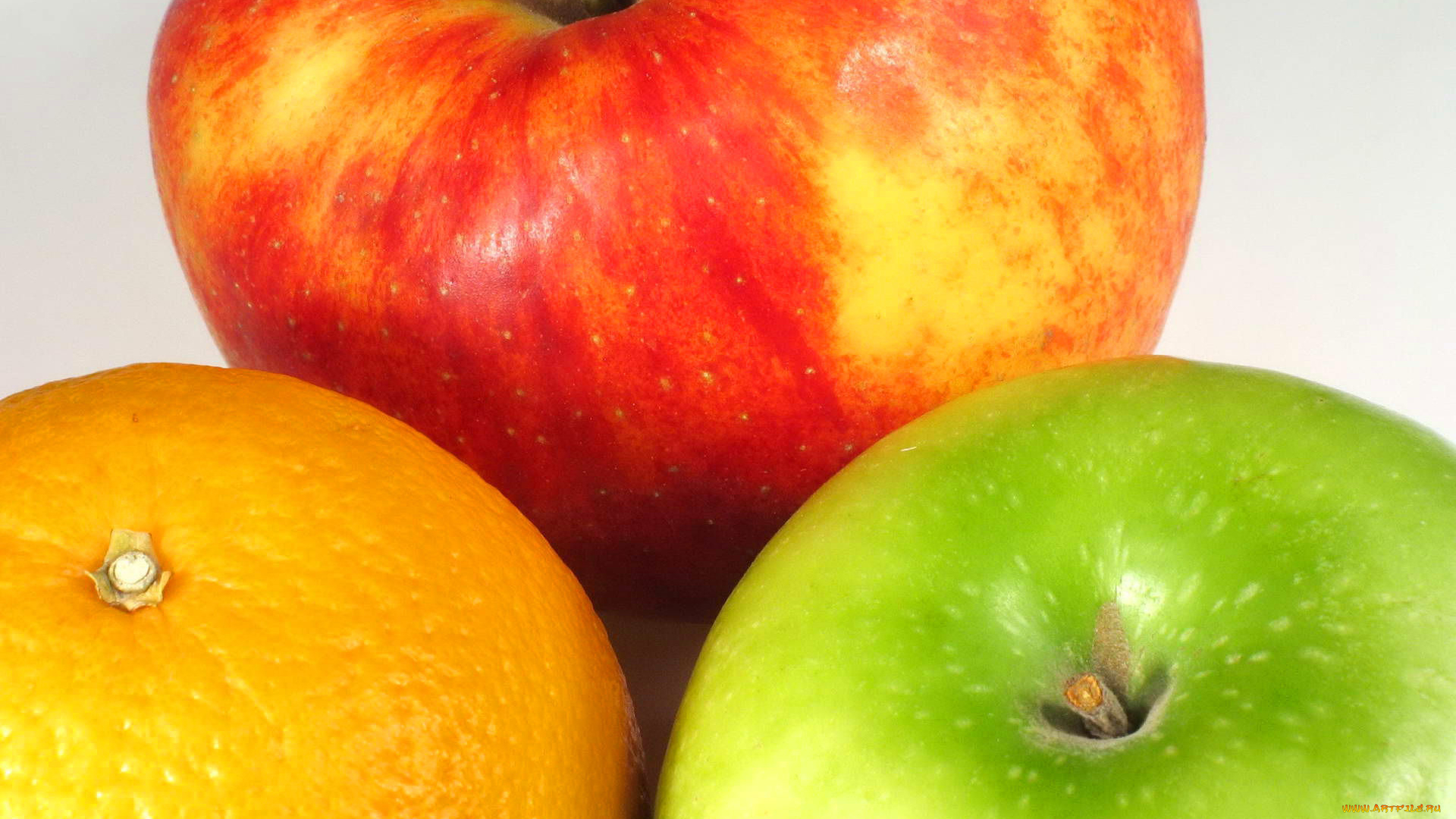 еда, фрукты, , ягоды, апельсин, зеленое, красное, яблоки