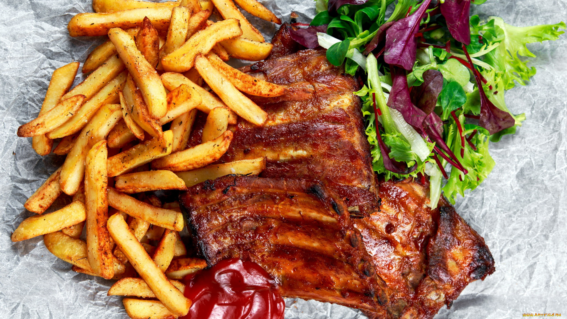 еда, мясные, блюда, ребрышки