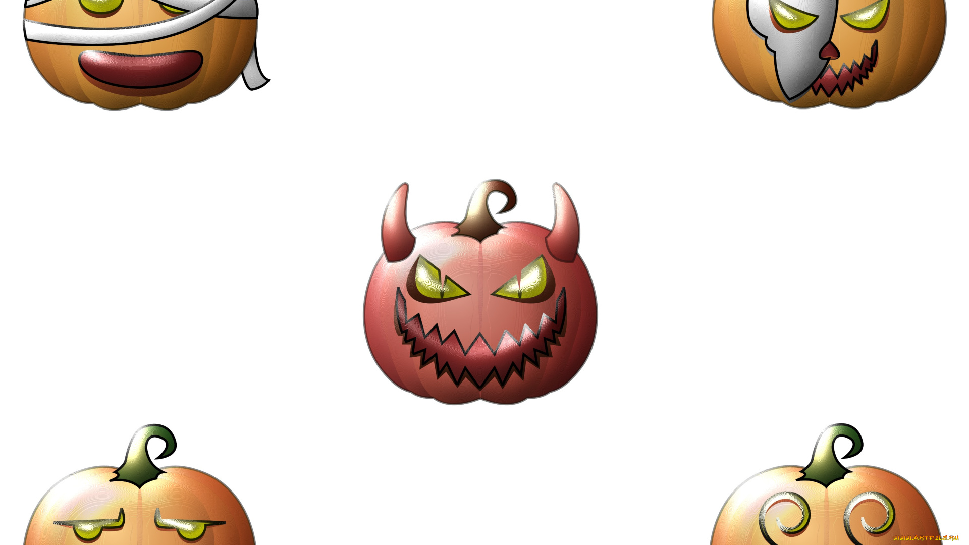 праздничные, хэллоуин, фон, тыквы