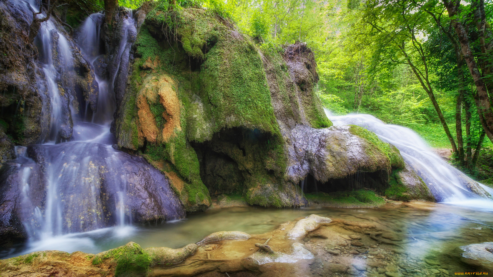 природа, водопады, простор