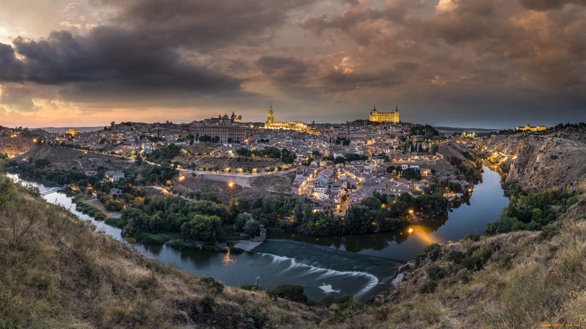 toledo, города, толедо, , испания, простор