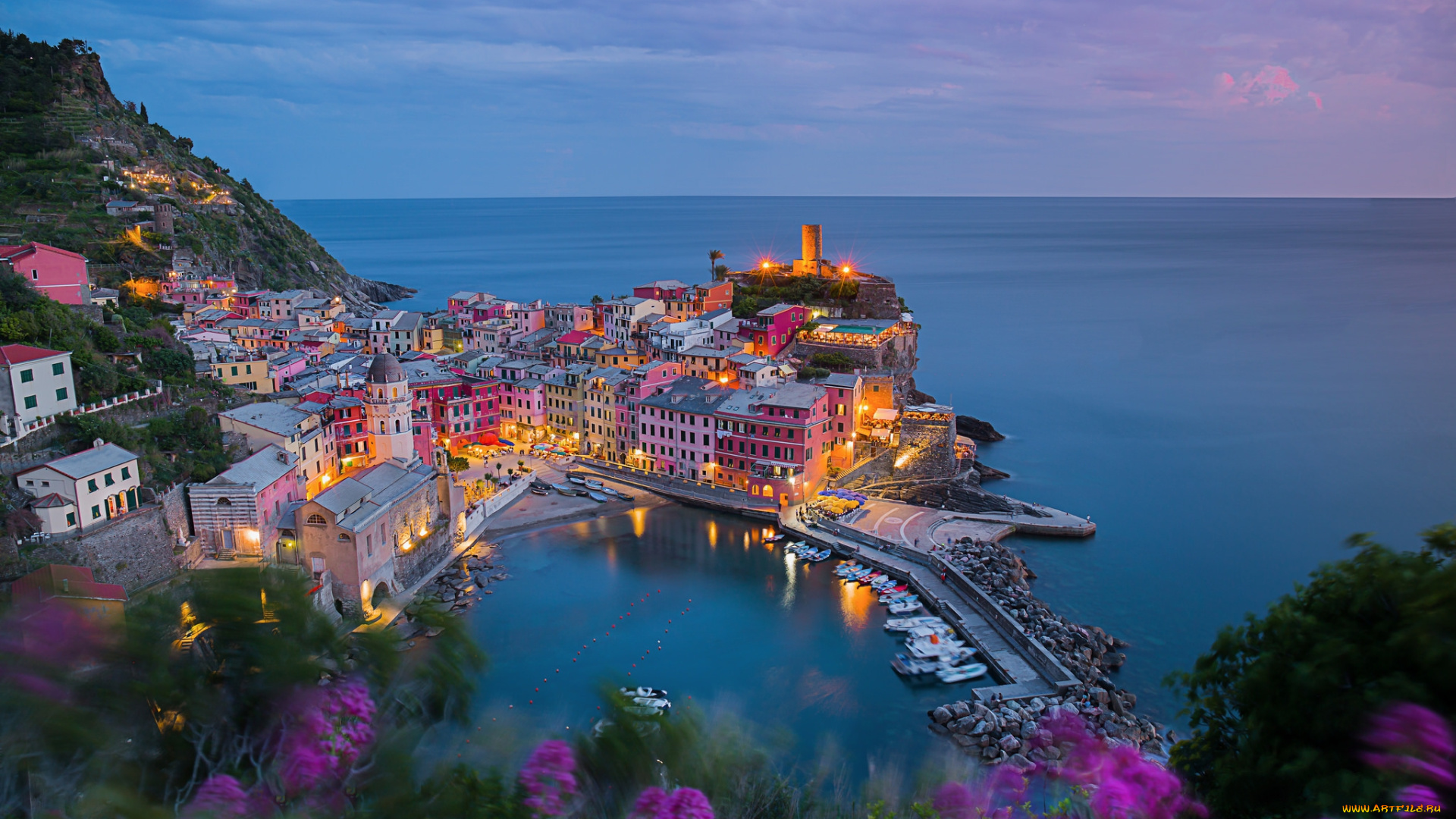 vernazza, города, -, панорамы, простор