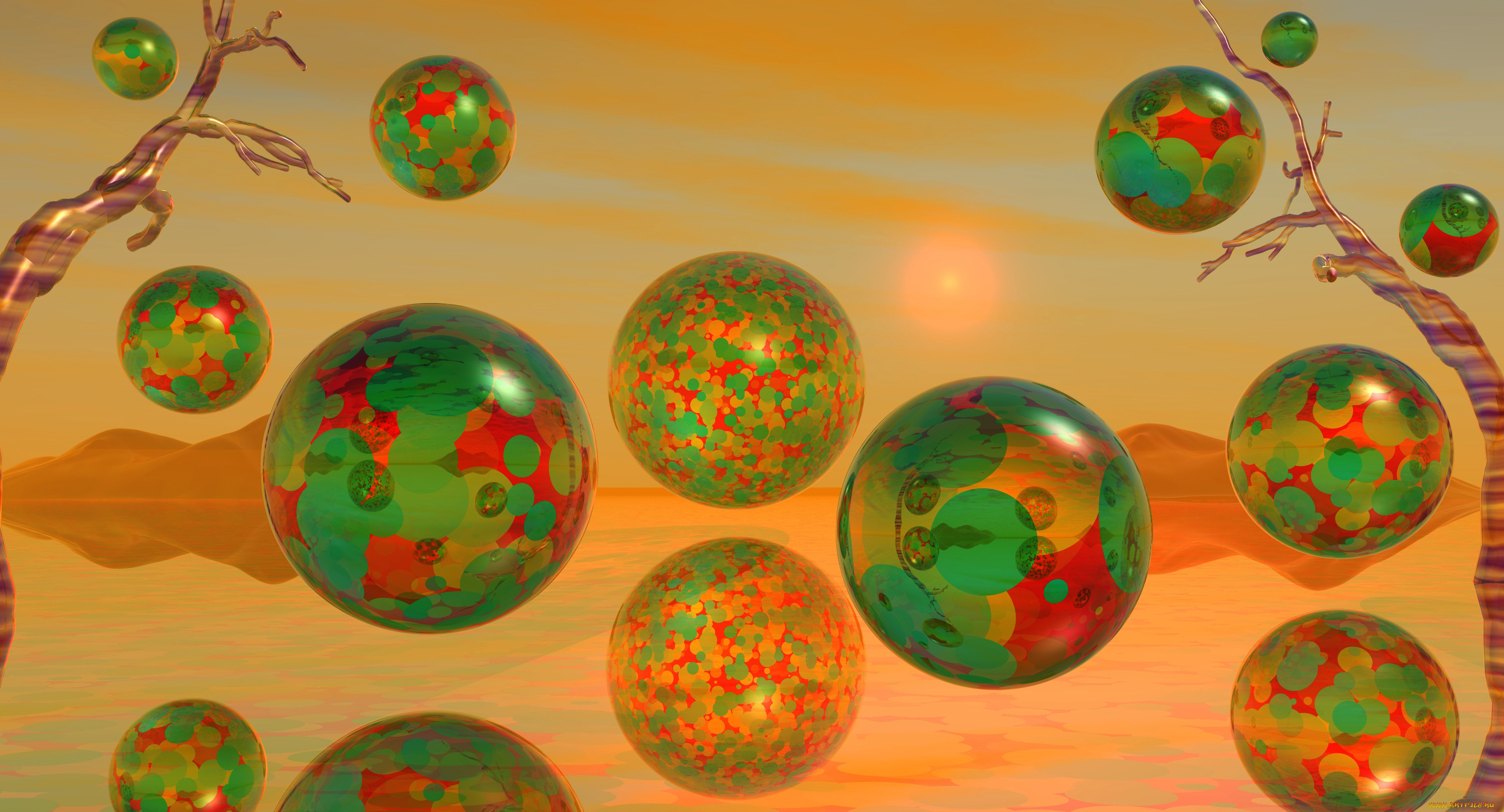 3д, графика, шары, , balls, фон, шары