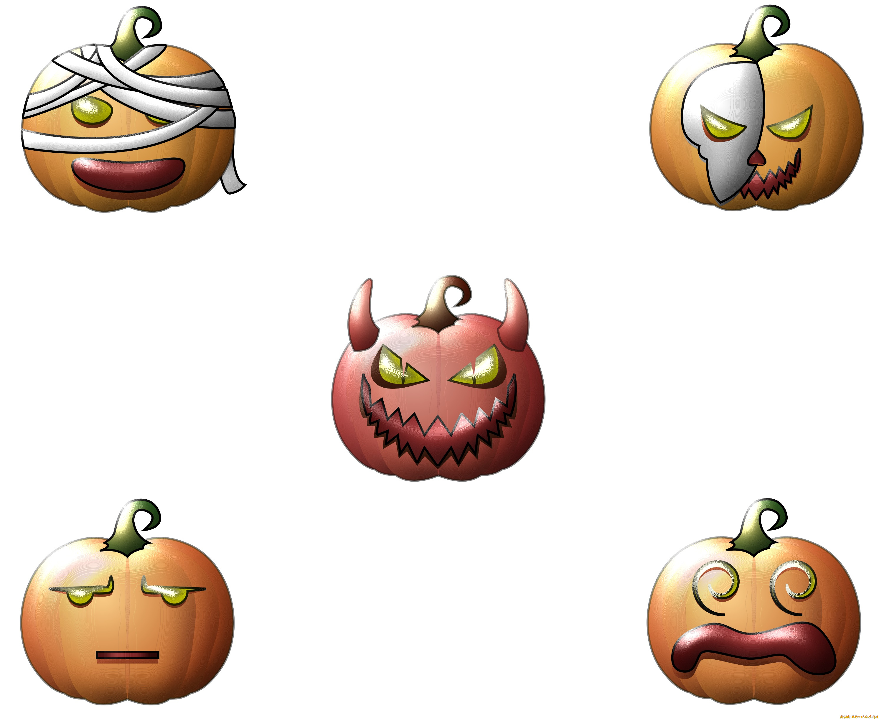 праздничные, хэллоуин, фон, тыквы