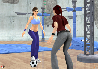 Картинка 3д+графика спорт+ sport девушки взгляд фон