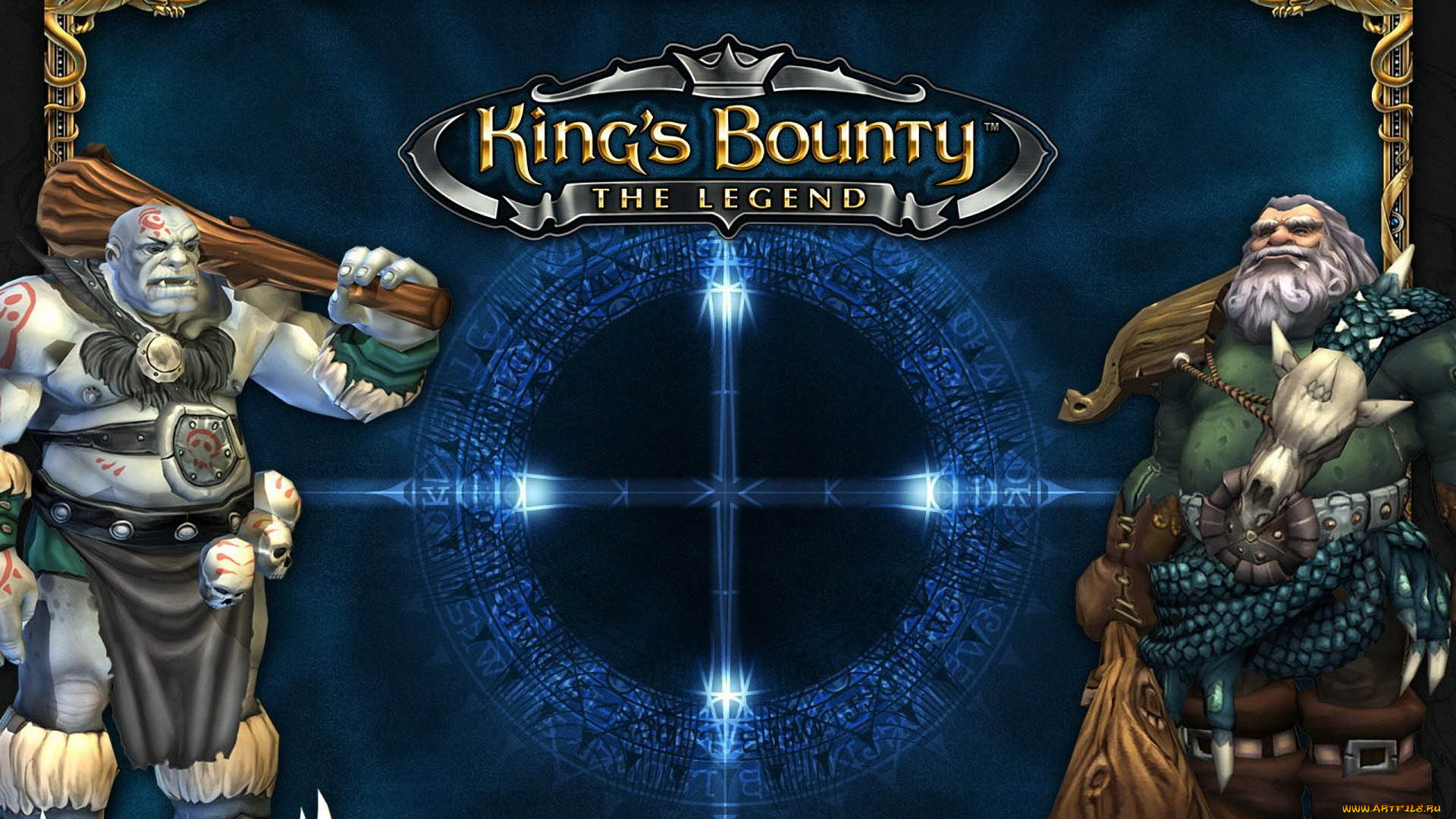 видео, игры, king`s, bounty, , the, legend, орк, гном, дубина