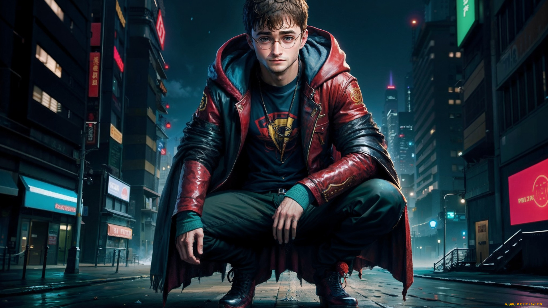 гарри, потер, в, сеттинге, cyberpunk, рисованное, кино, , мультфильмы, нейросети, графика, нейроарт, ai, art, нейронные, сети, рисунки, нейро, искусство