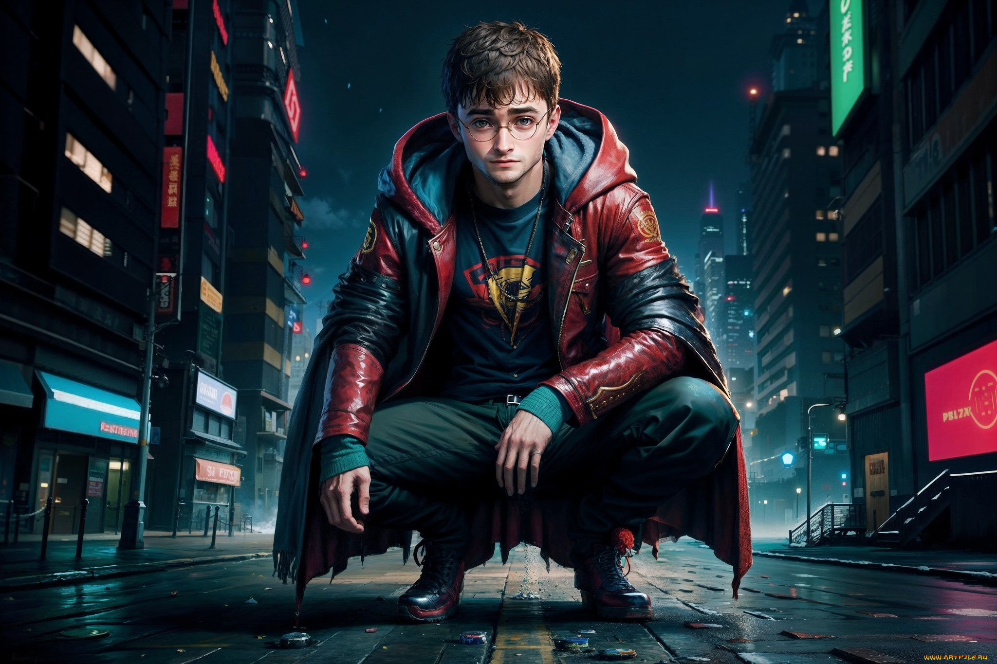 гарри, потер, в, сеттинге, cyberpunk, рисованное, кино, , мультфильмы, нейросети, графика, нейроарт, ai, art, нейронные, сети, рисунки, нейро, искусство