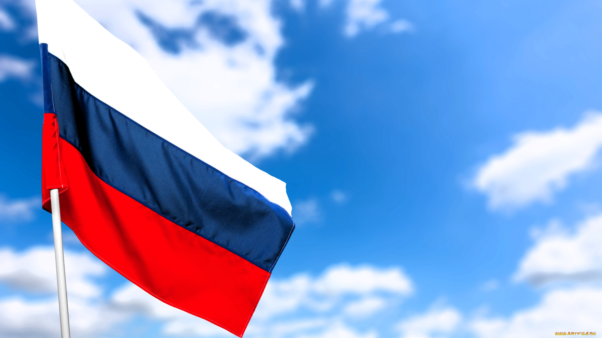 разное, флаги, , гербы, флаг, россия, небо, облака