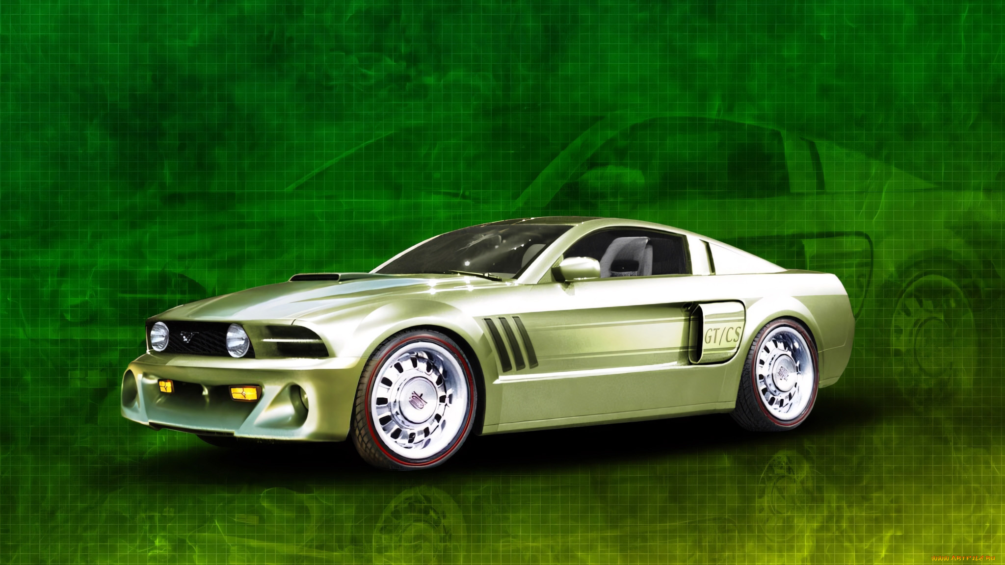 295837, рисованное, авто, мото, ford, mustang