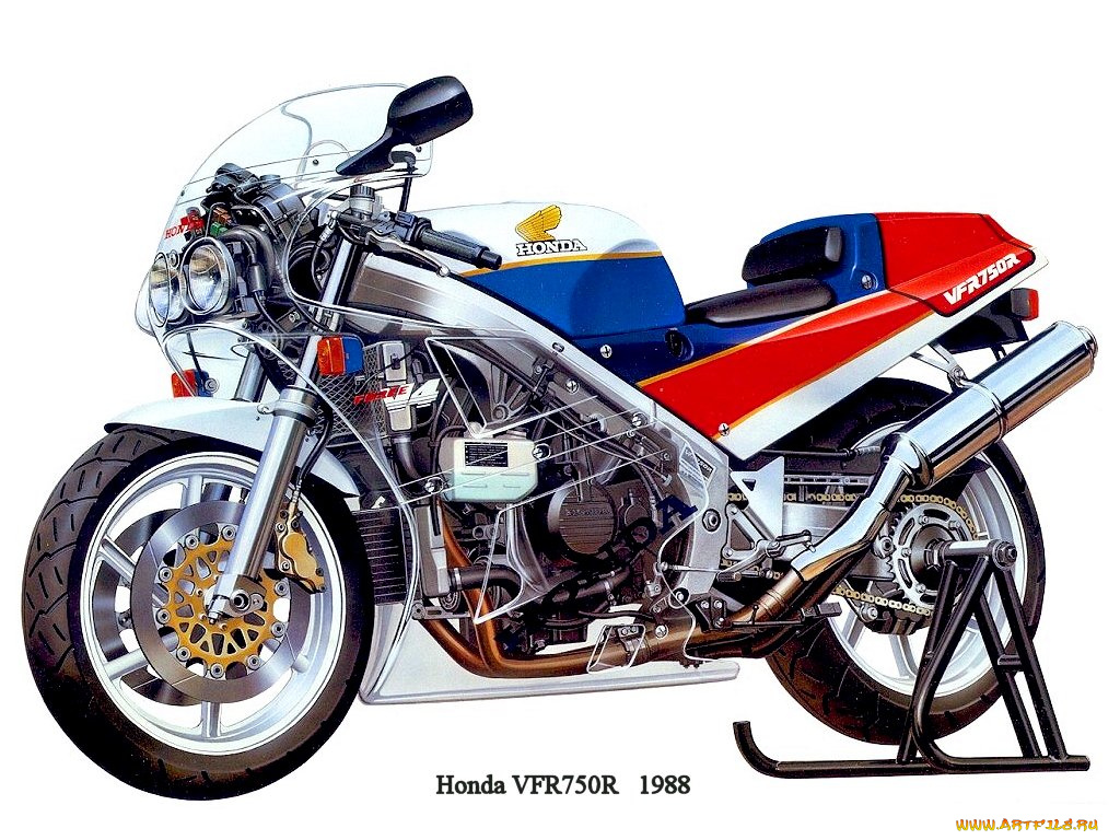 honda, vfr, 750r, мотоциклы