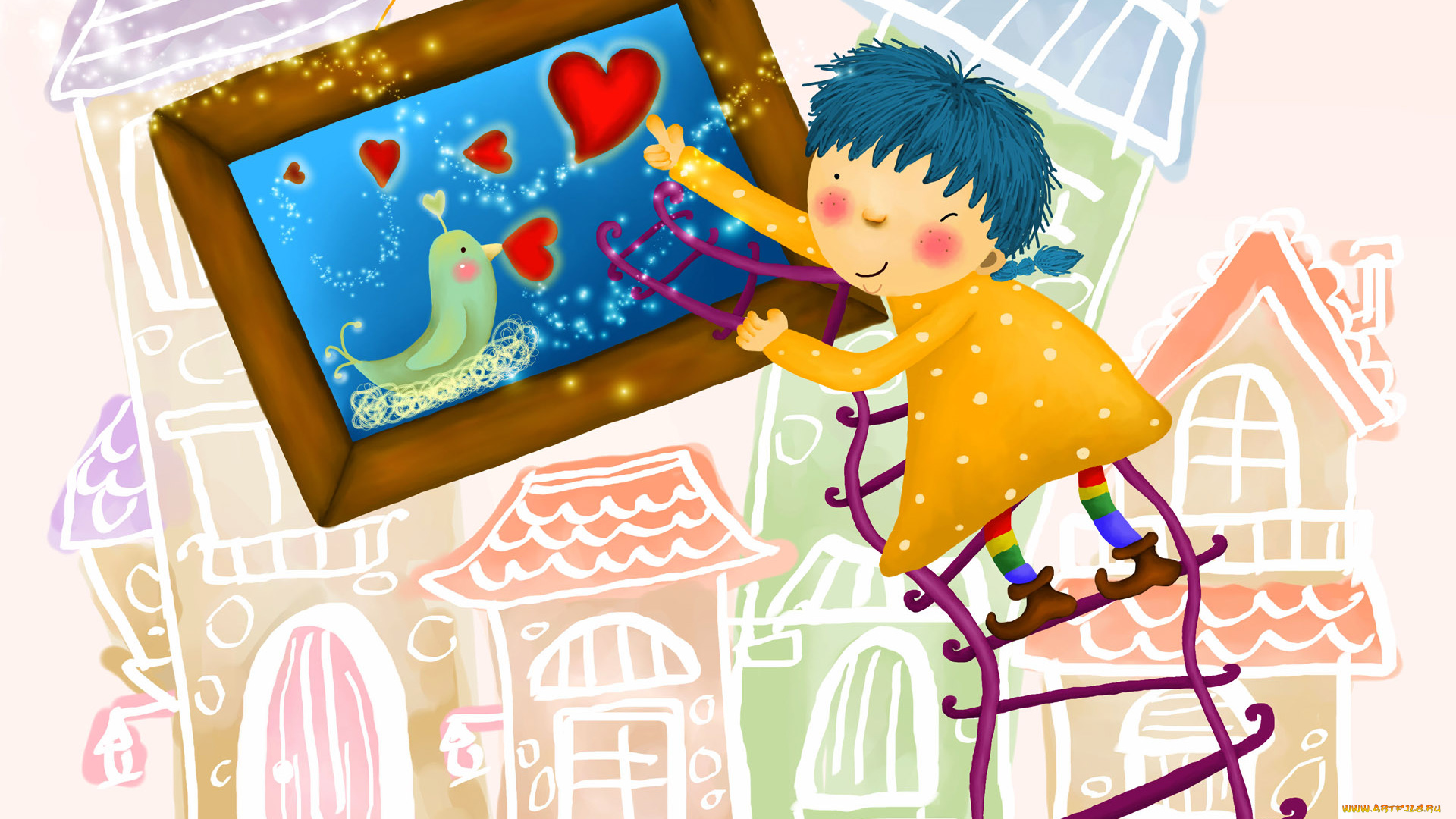 рисованные, дети