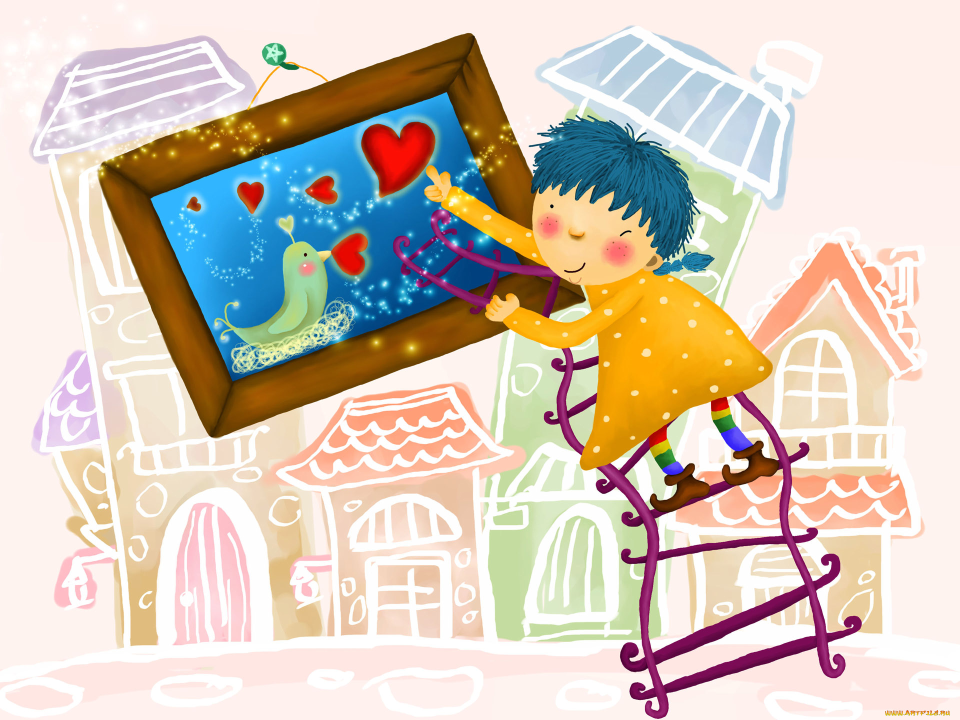 рисованные, дети