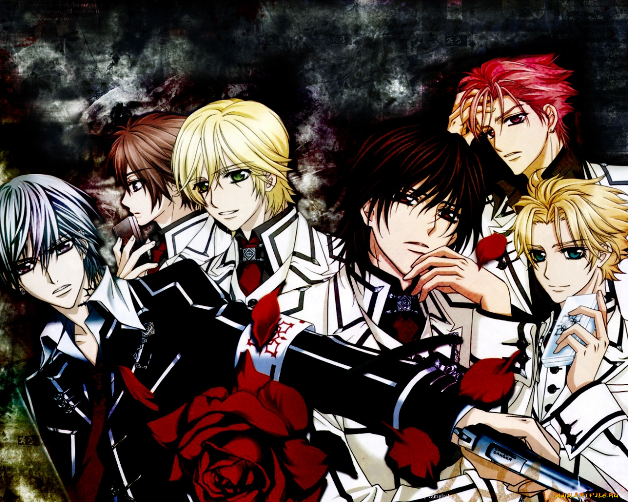 аниме, vampire, knight