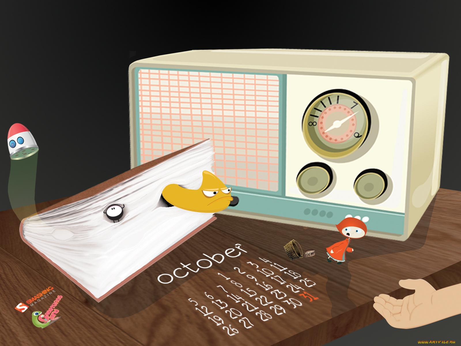 календари, рисованные, векторная, графика