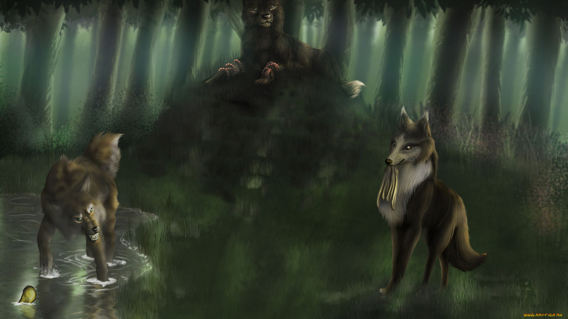 рисованные, животные