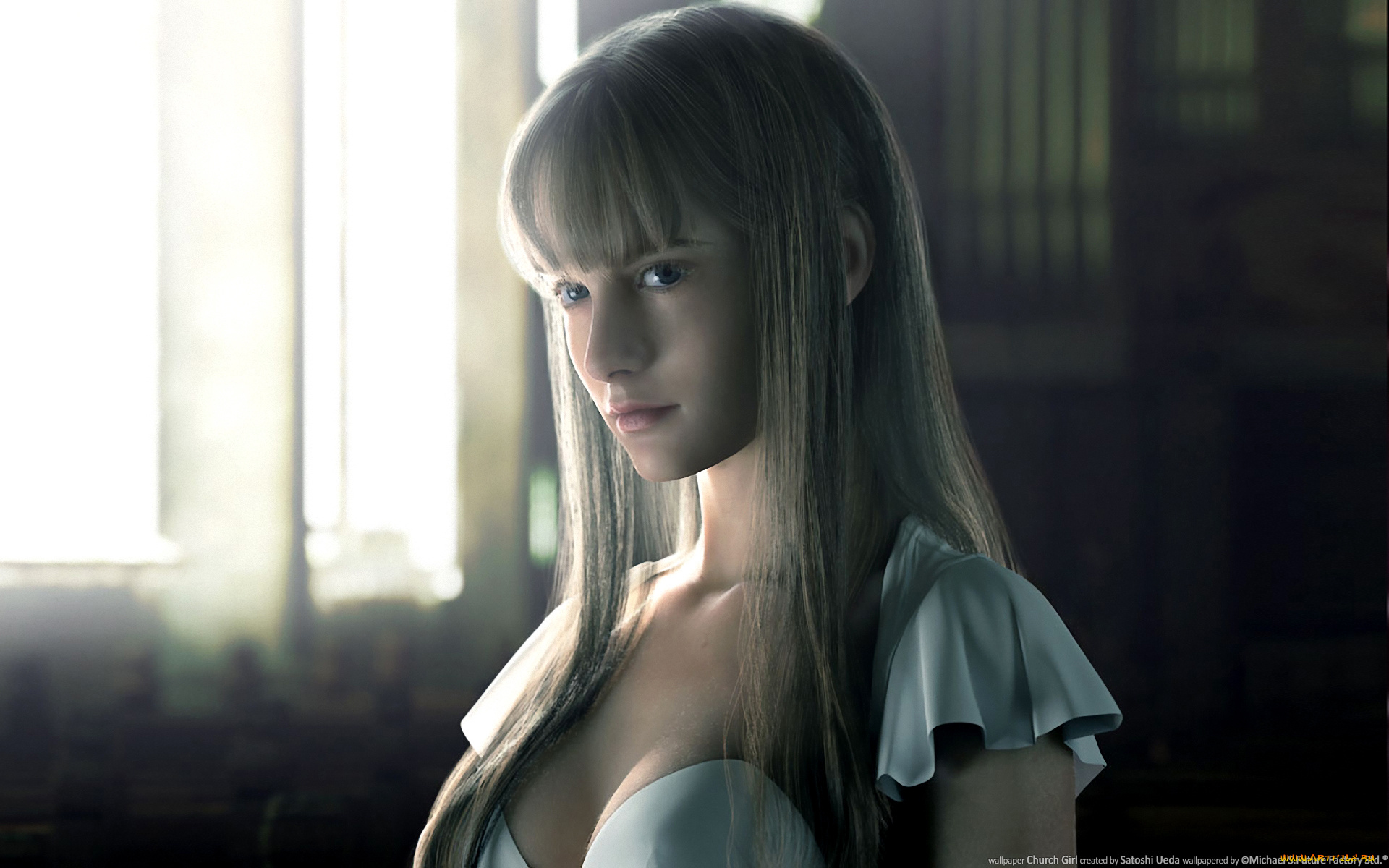 church, girl, 3д, графика, people, люди