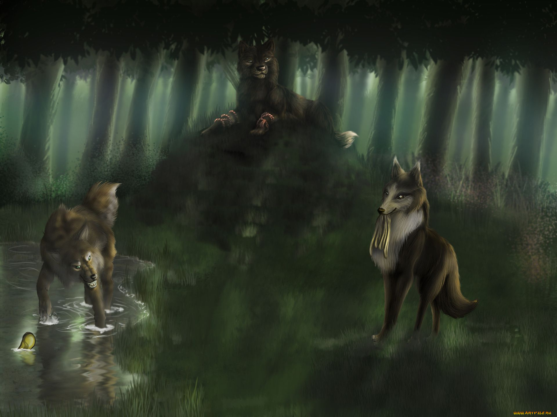 рисованные, животные