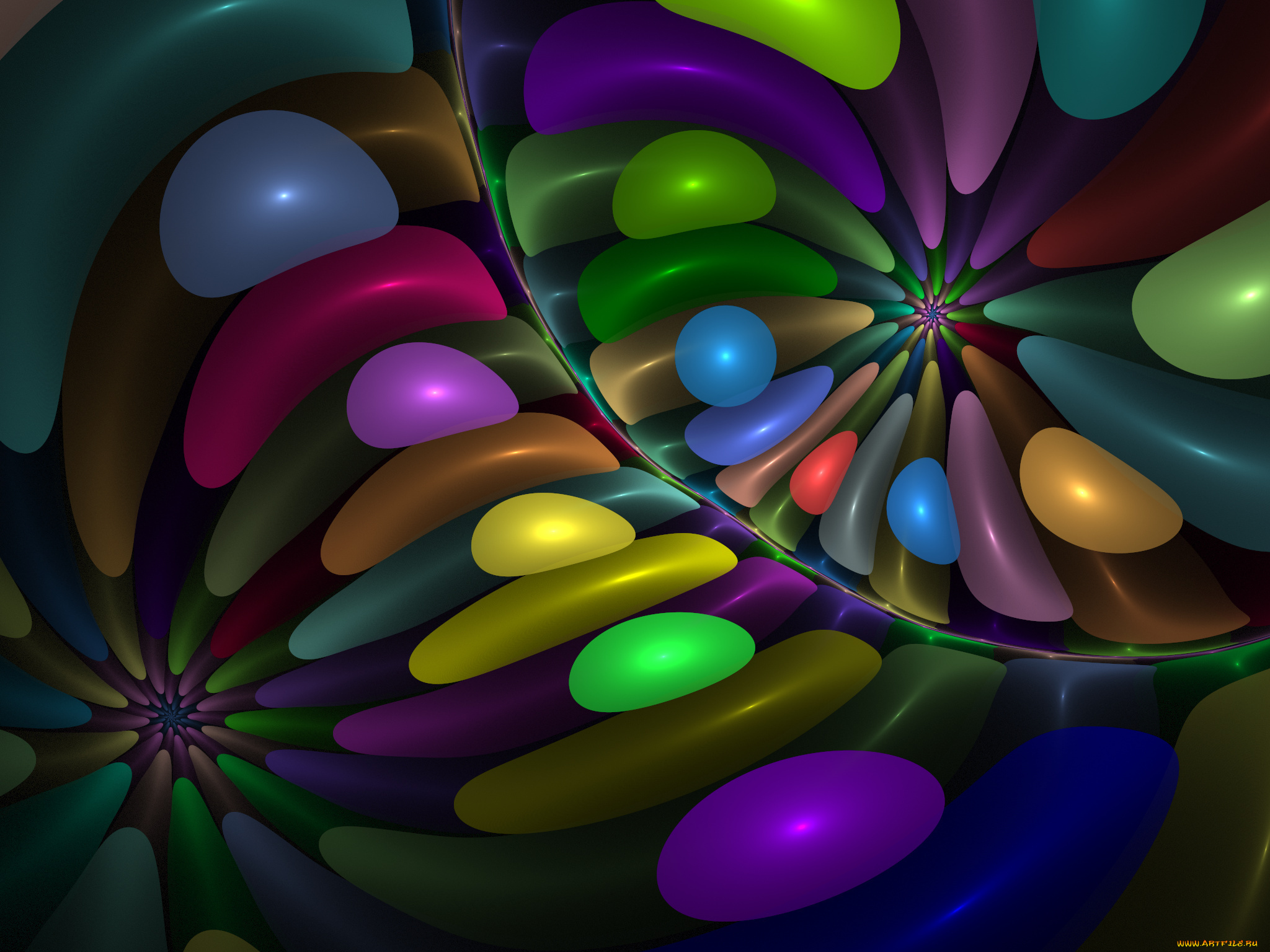 3д, графика, fractal, фракталы, тёмный, фрактал, узор