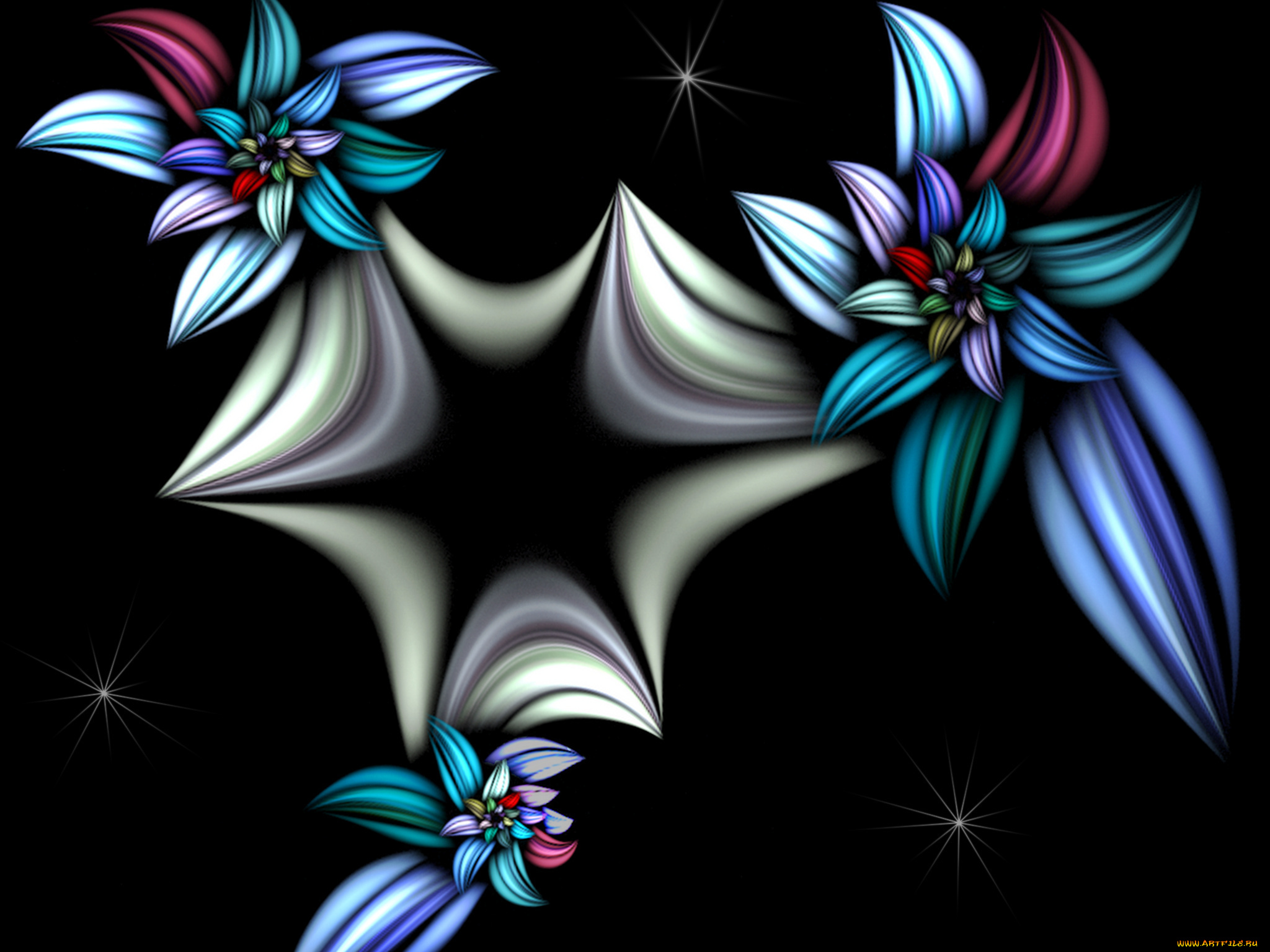 3д, графика, fractal, фракталы, узор, фрактал