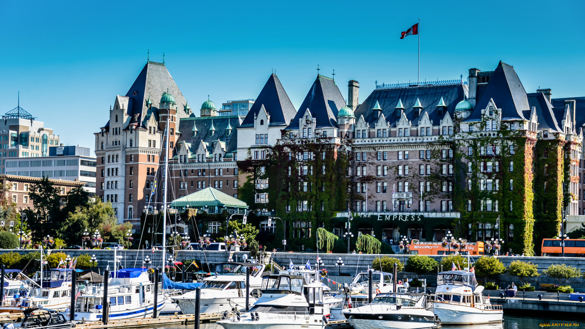victoria, british, columbia, canada, корабли, порты, причалы, набережная, катера, яхты, канада, британская, колумбия, виктория, the, empress, hotel, причал, порт, здание