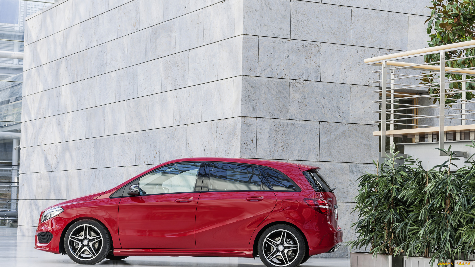 автомобили, mercedes-benz, b, 250, красный, 2014г, w246, line, amg, 4matic