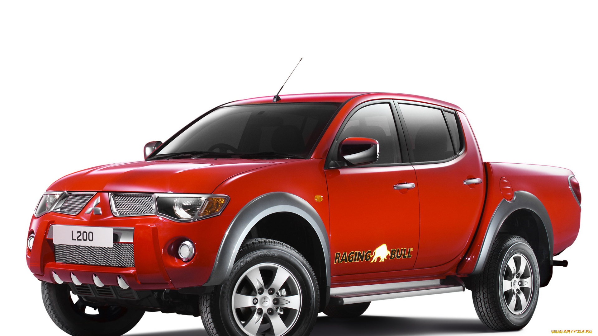 автомобили, mitsubishi, красный, 2007г, raging, bull, cab, l200, double