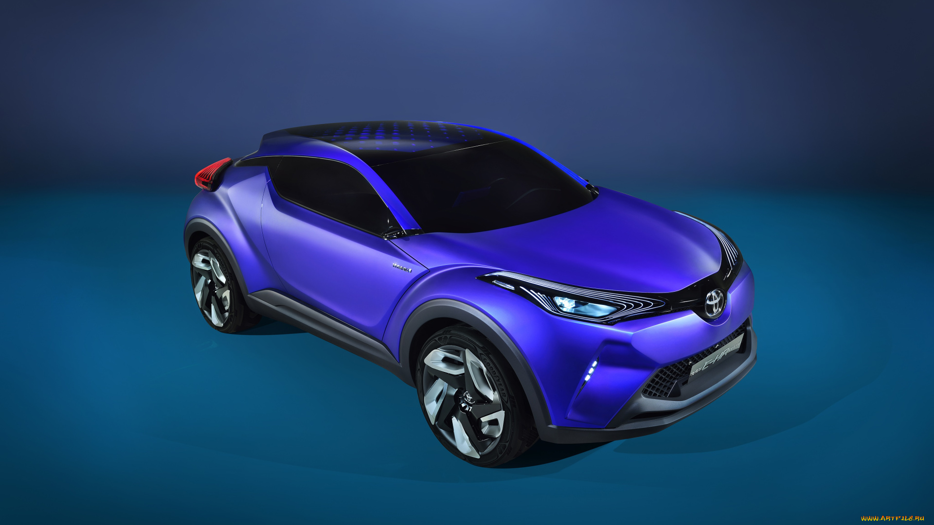 автомобили, toyota, синий, concept, 2014г, c-hr