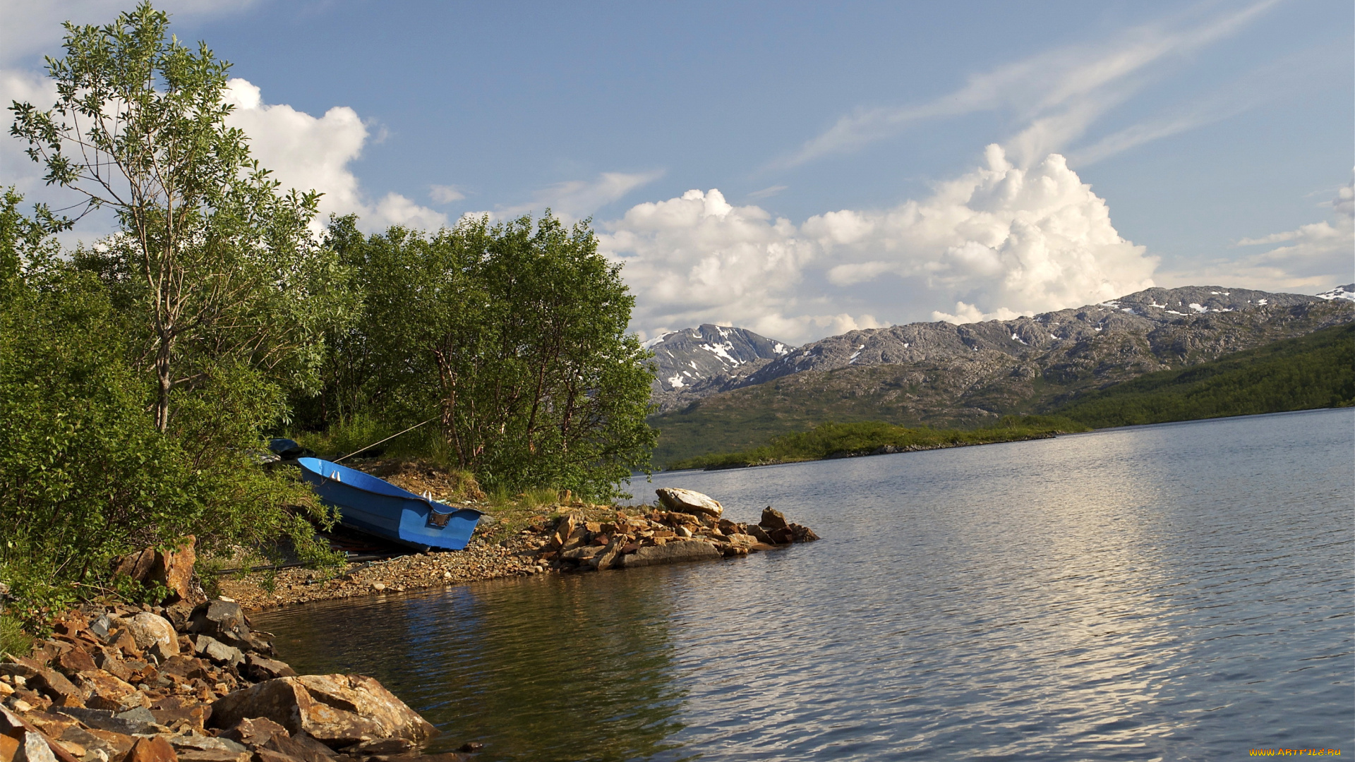 hansnes, , норвегия, природа, реки, озера, озеро, норвегия, norway, hansnes, побережье, лодка
